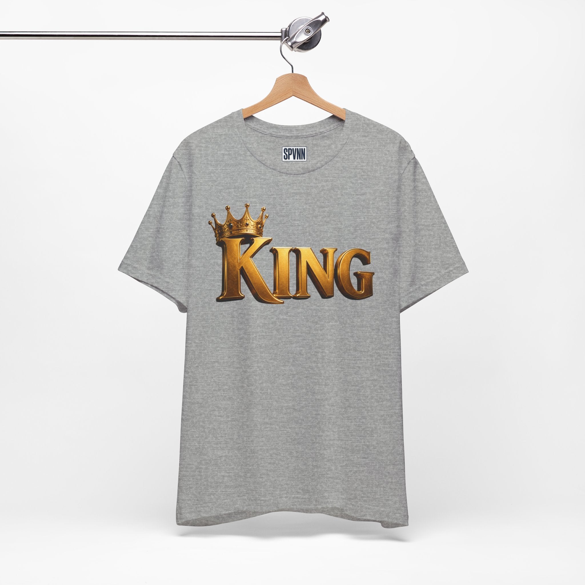 King Graphic Tee — Gold Crown Shirt for Men & Fathers
