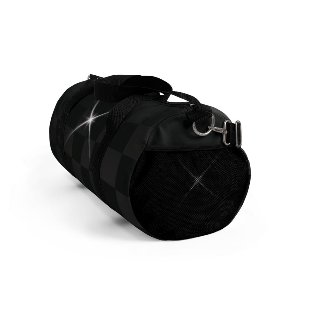 Black Checkerboard Duffel Bag