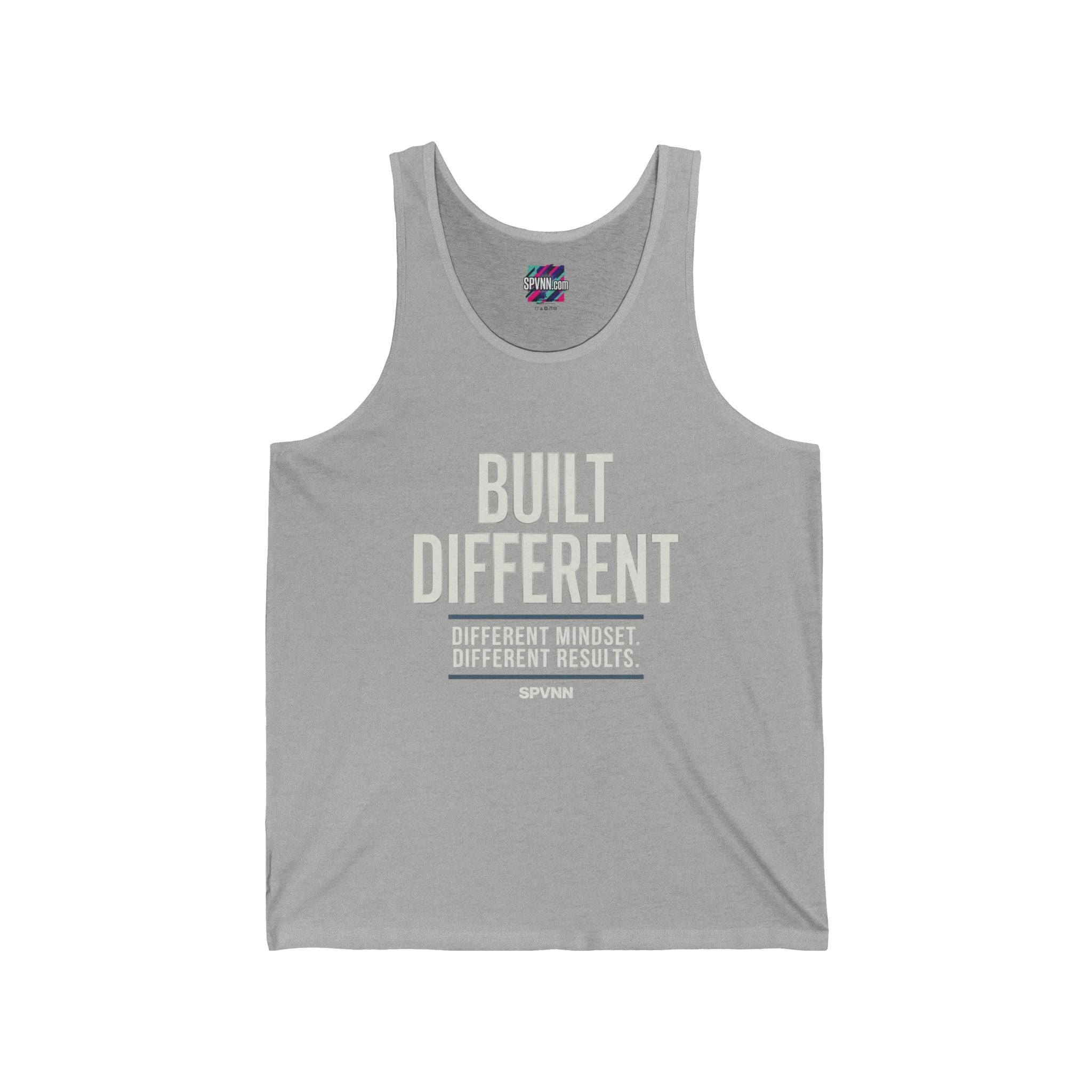 Elite "Built Different" Tank Top — Retro Athletic Graphic Muscle Tank