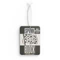 Car Air Freshener — SPVNN Block Checkered Flag Design