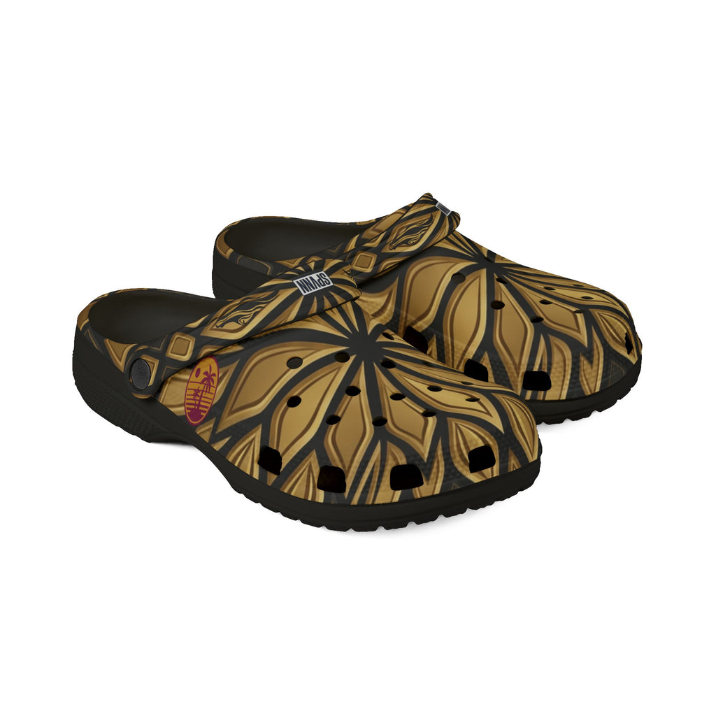 SPVNN Gold Mandala Clog — Comfortable EVA Foam Slip-On Shoes