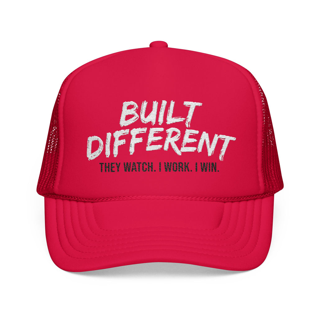 Trucker Hat — "Built Different" Foam Mesh Cap