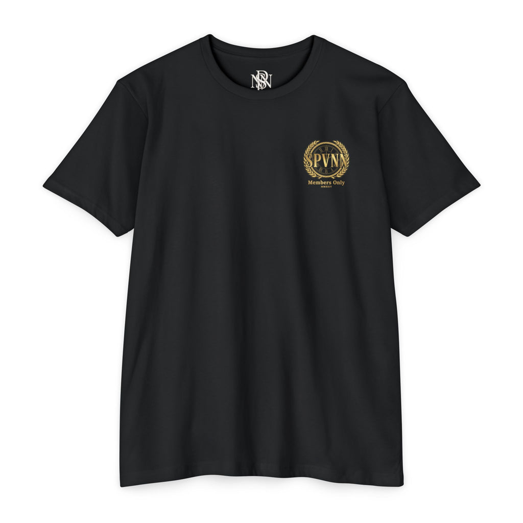 SVVNN Gold Crest T-Shirt — "Members Only" Vintage Clock Logo