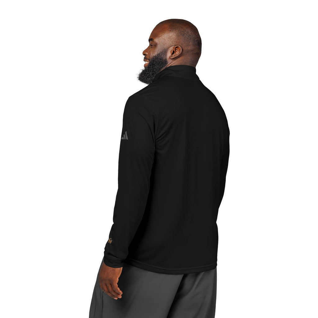 Embroidered Quarter-Zip Pullover — White adidas Performance Top