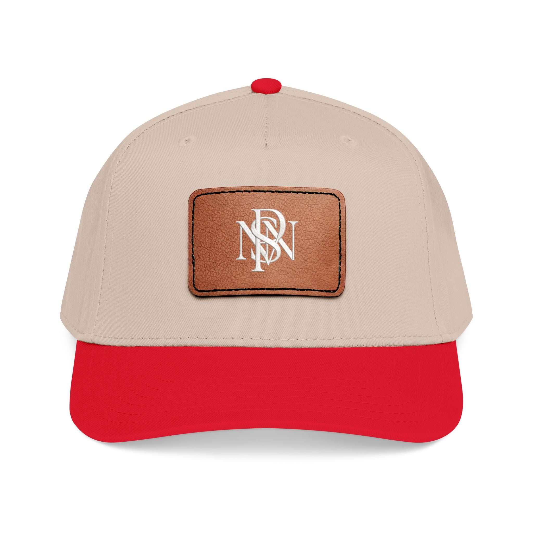 Leather Patch Baseball Cap — Monogram Rectangle Patch