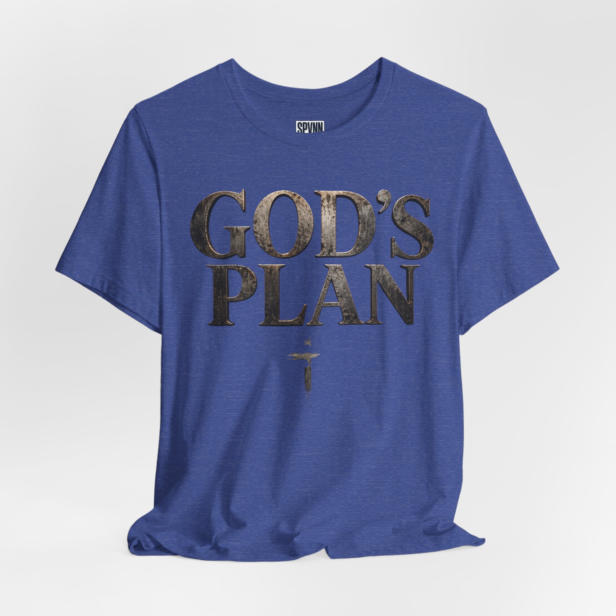 Faith Tee — "God's Plan" Front / "Faith Over Fear" Back Christian Inspirational T-Shirt