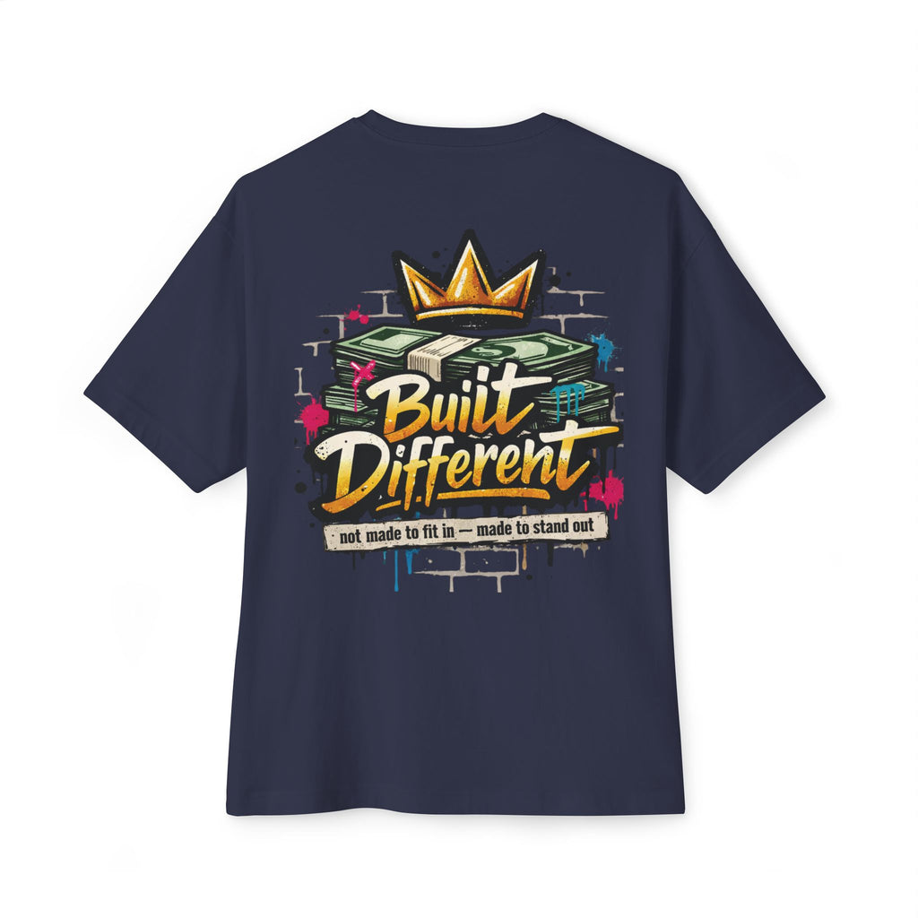 SPVNN Built Different Oversized Tee — Crown & Money Graphic