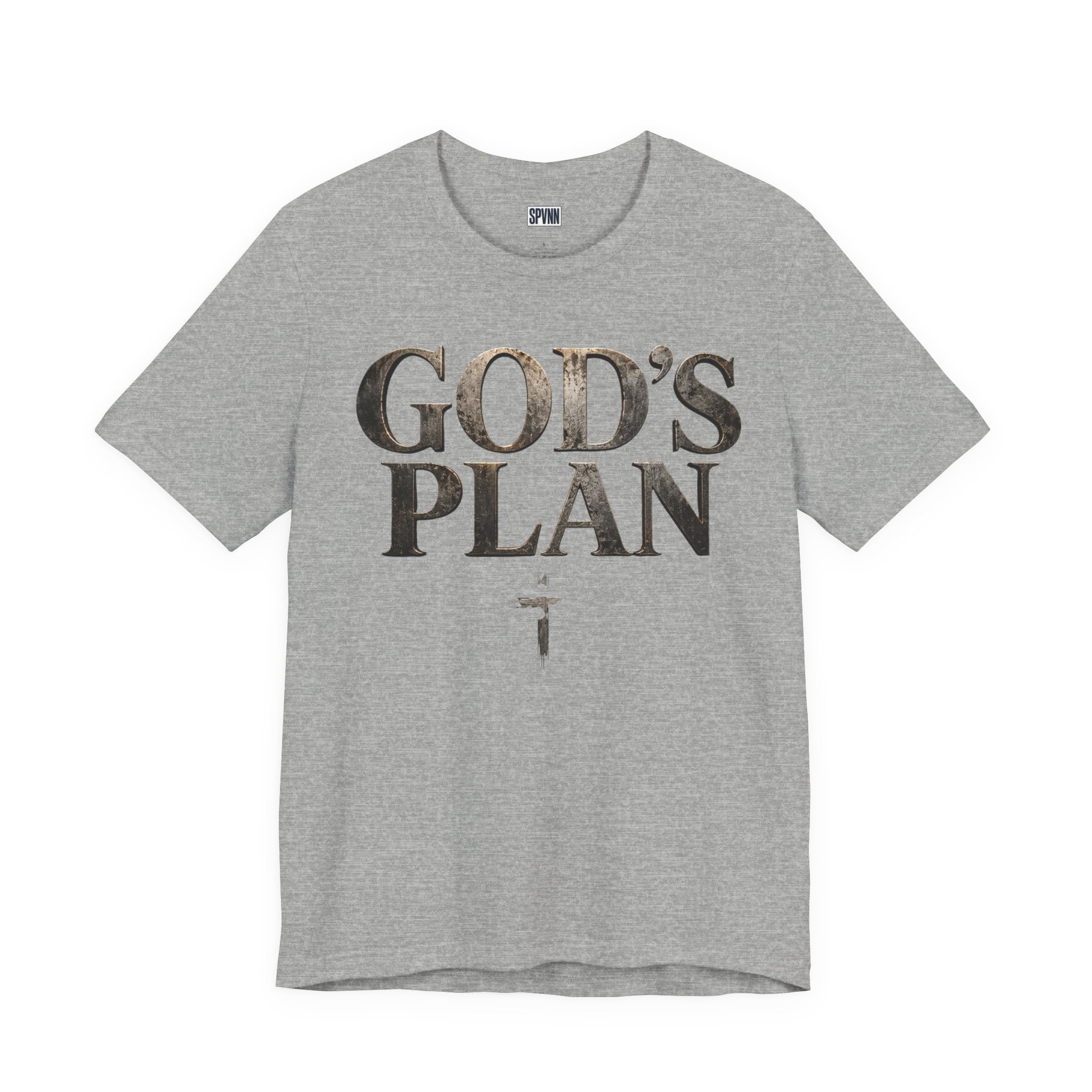 Faith Tee — "God's Plan" Front / "Faith Over Fear" Back Christian Inspirational T-Shirt