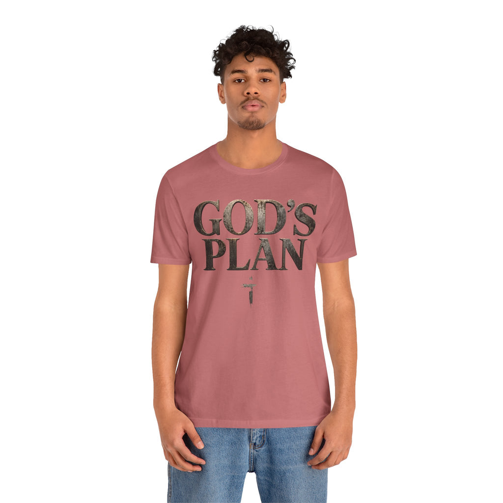Faith Tee — "God's Plan" Front / "Faith Over Fear" Back Christian Inspirational T-Shirt
