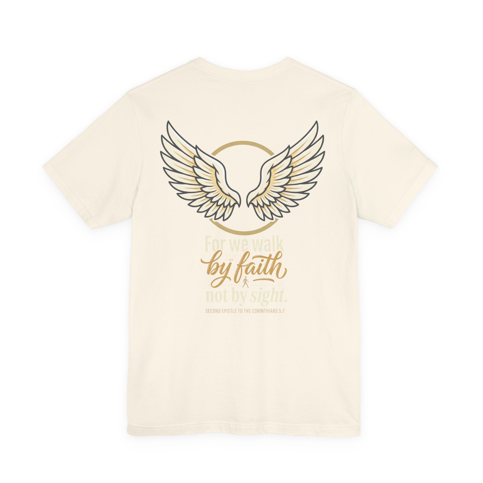 Faith Over Fear Tee — Angel Wings Christian Graphic T-Shirt