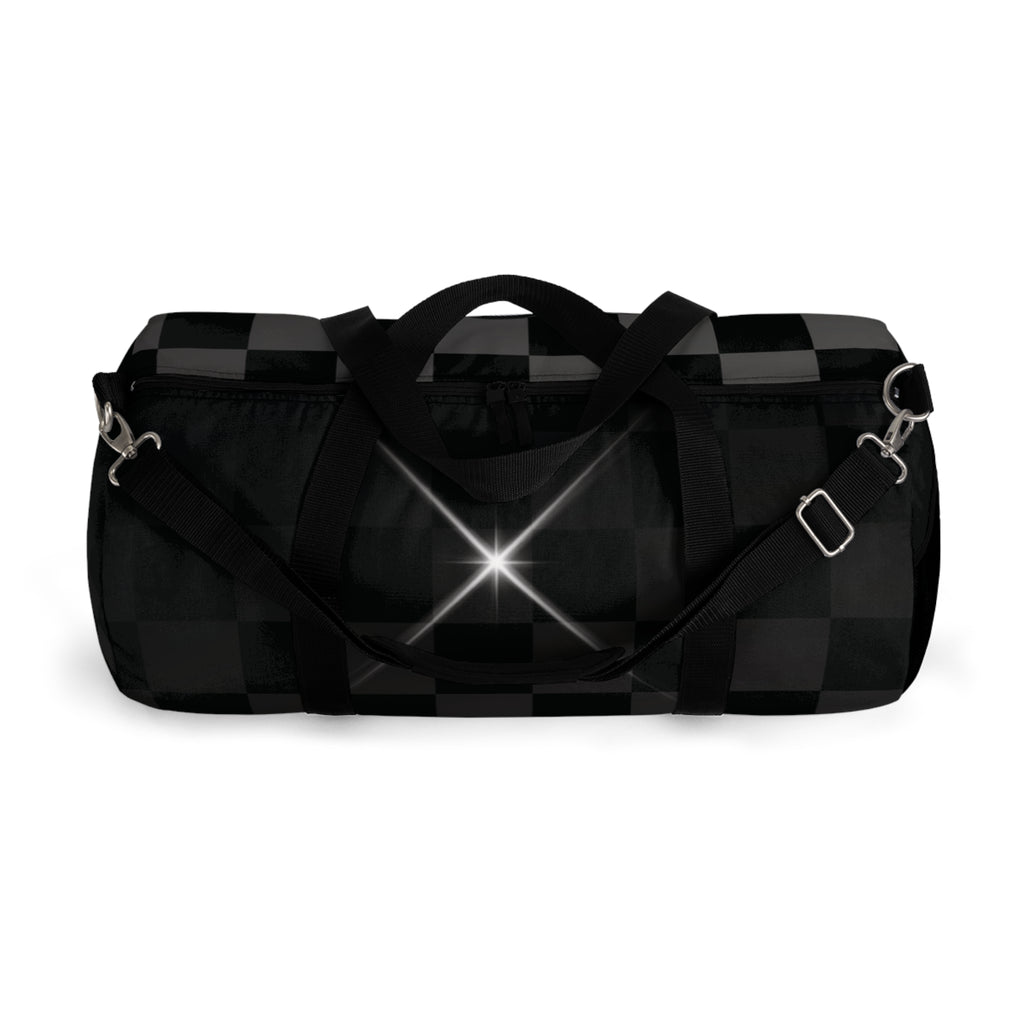 Black Checkerboard Duffel Bag