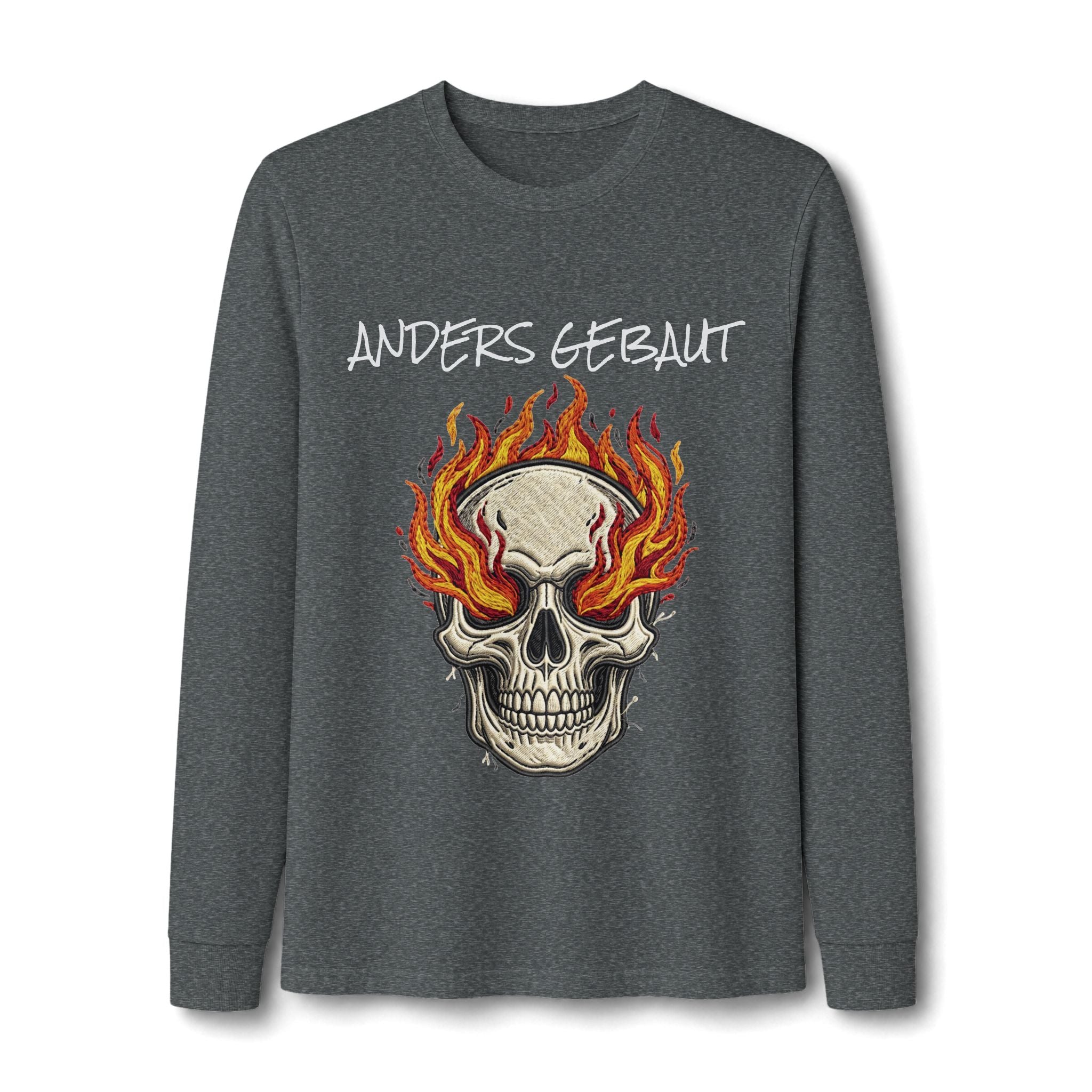 Flaming Skull Long Sleeve Tee — Anders Gebaut Graphic Shirt