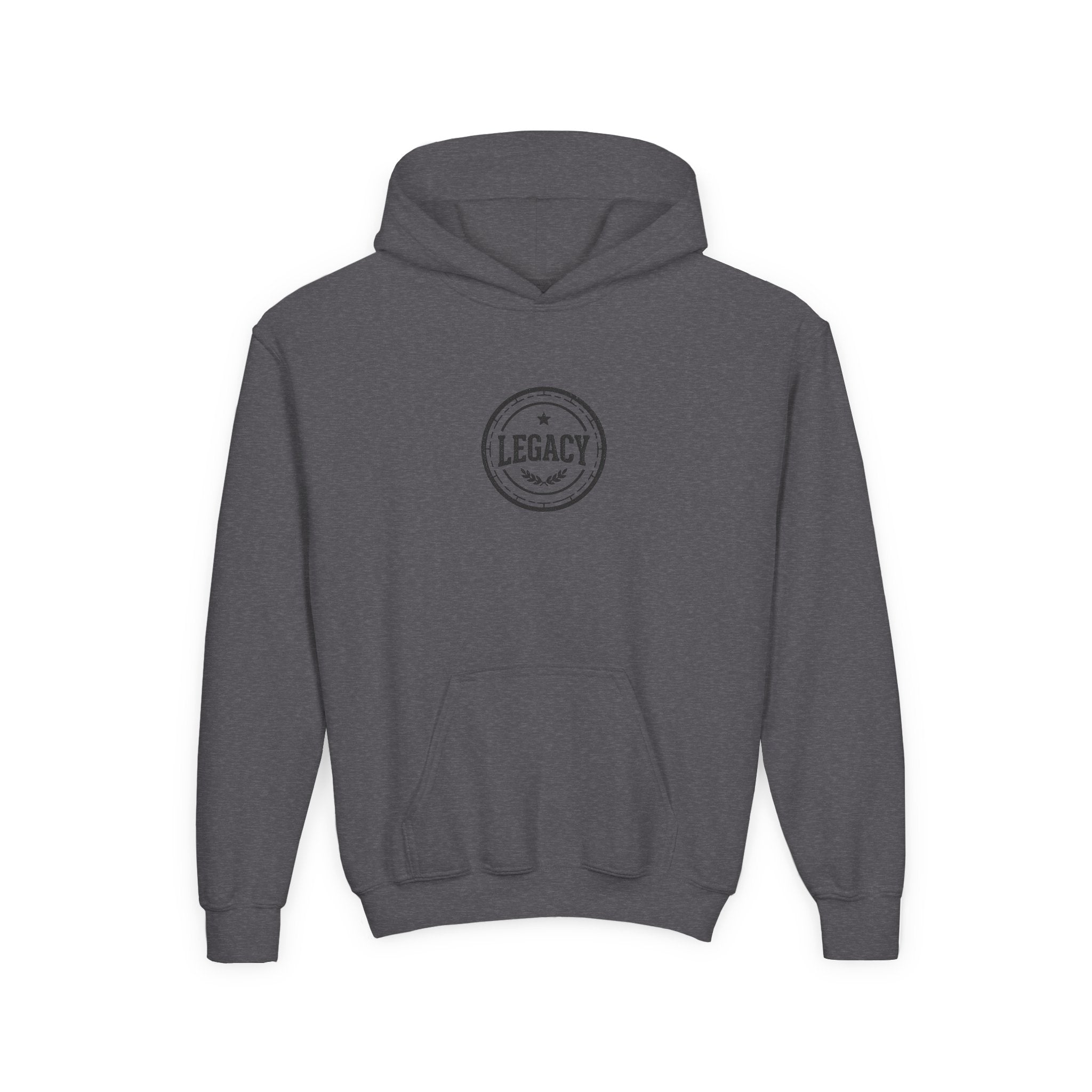 Youth Hoodie – 'Legacy' Vintage Circle Logo Sweatshirt