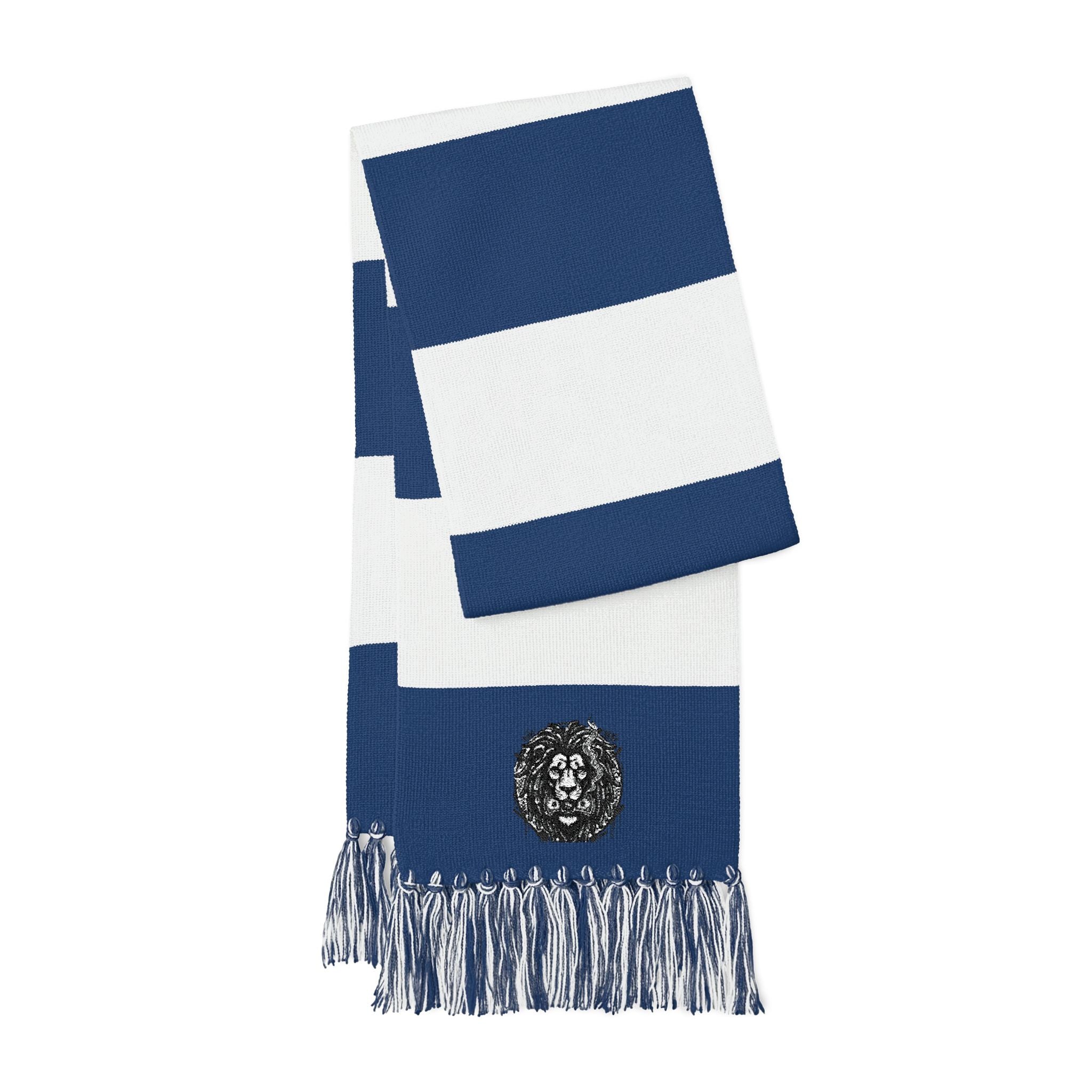 SPVNN Embroidered Spectator Scarf — Striped Crest Patch Supporter Scarf
