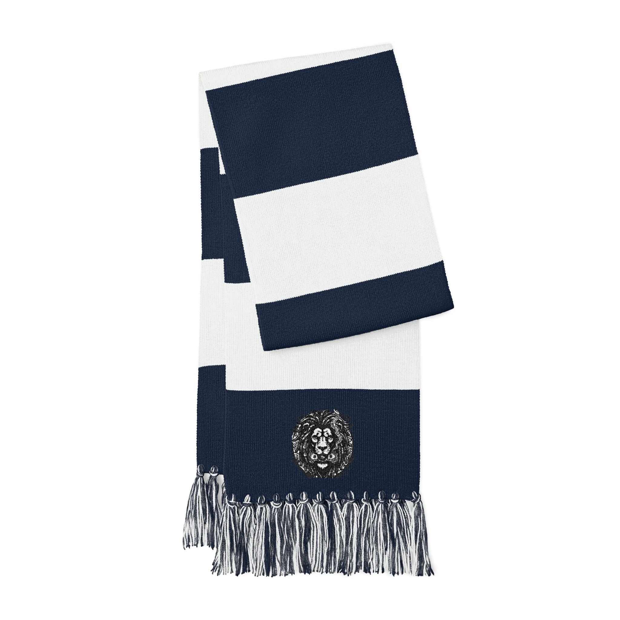 SPVNN Embroidered Spectator Scarf — Striped Crest Patch Supporter Scarf