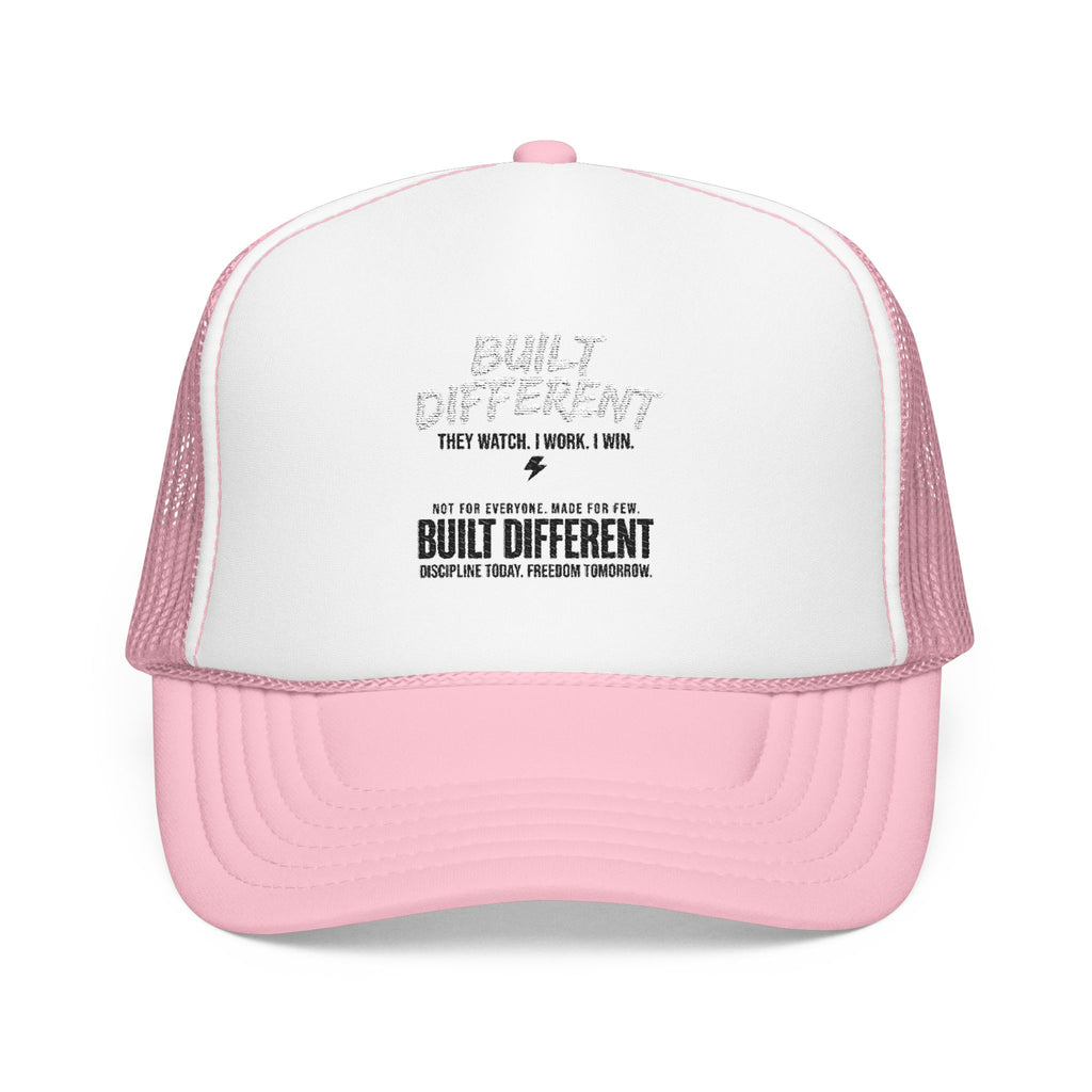 Trucker Hat — "Built Different" Foam Mesh Cap