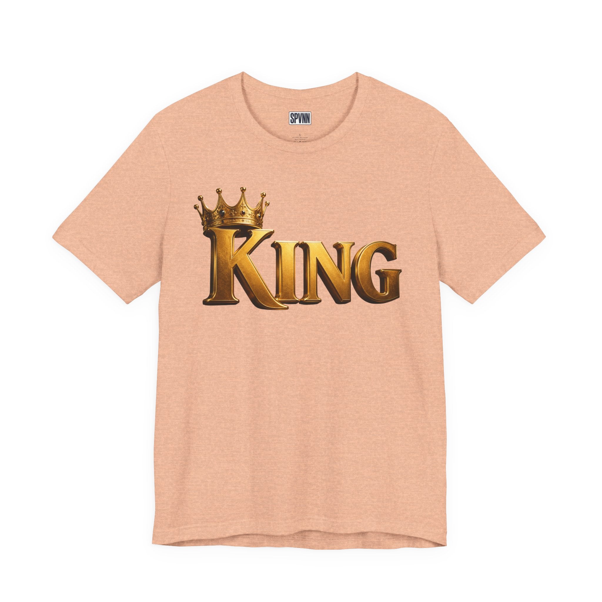 King Graphic Tee — Gold Crown Shirt for Men & Fathers