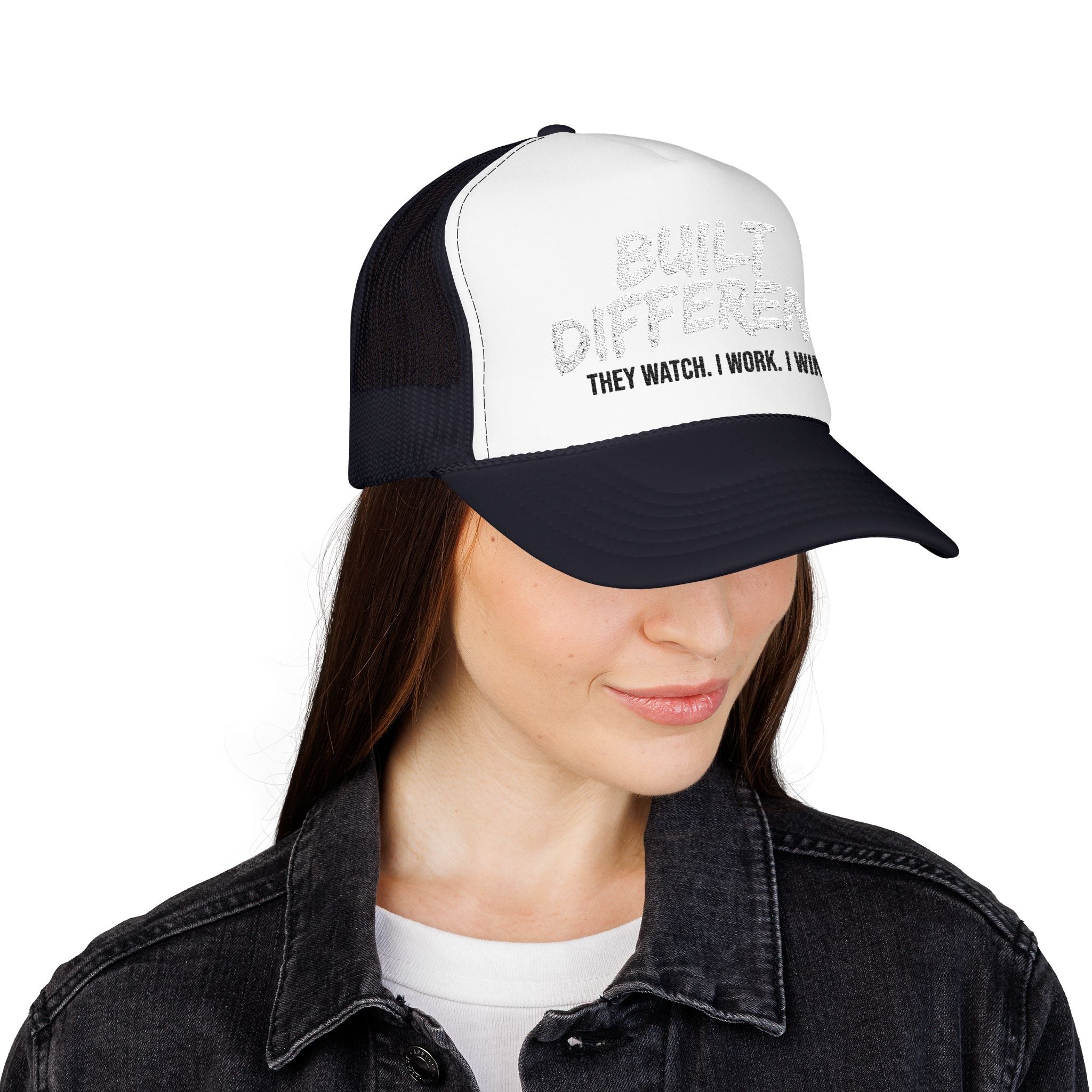 Trucker Hat — "Built Different" Foam Mesh Cap
