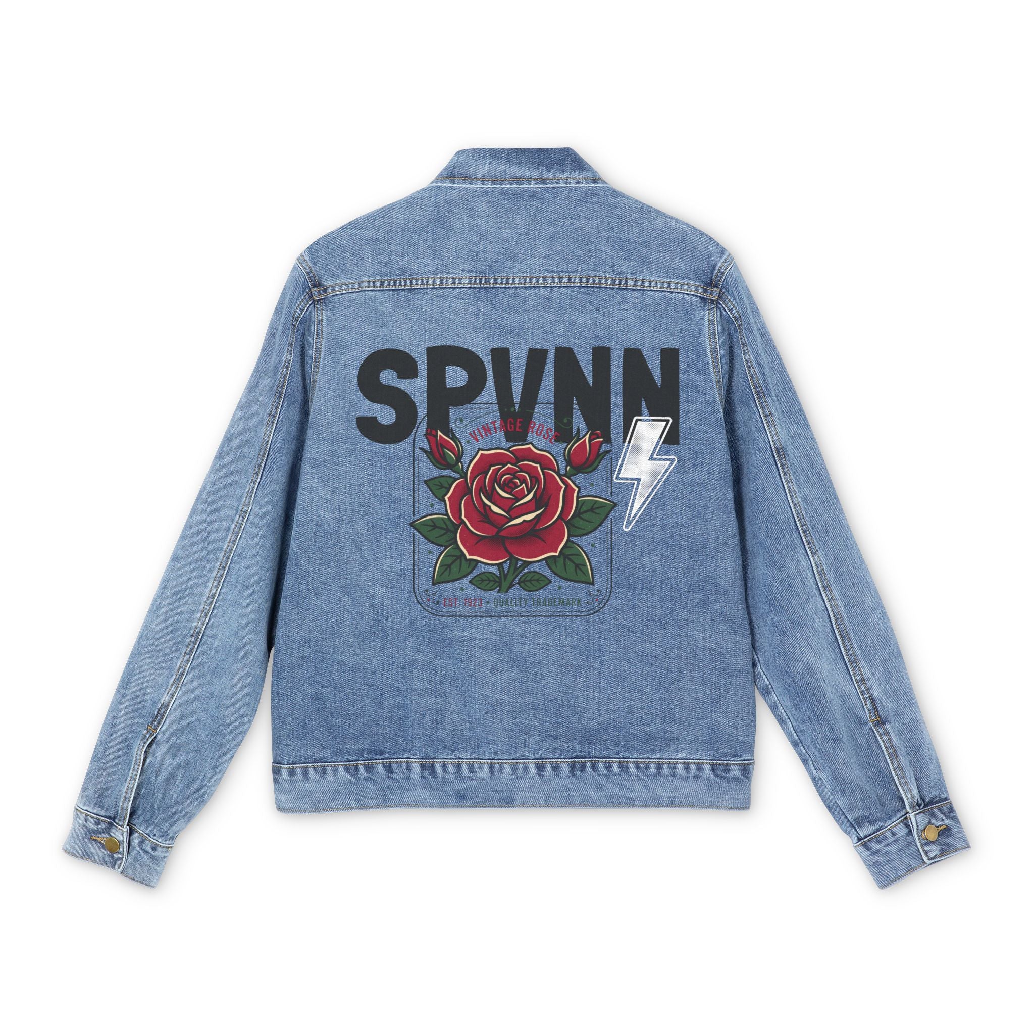 Denim Jacket — Rose & SPVNN Graphic Back Patch