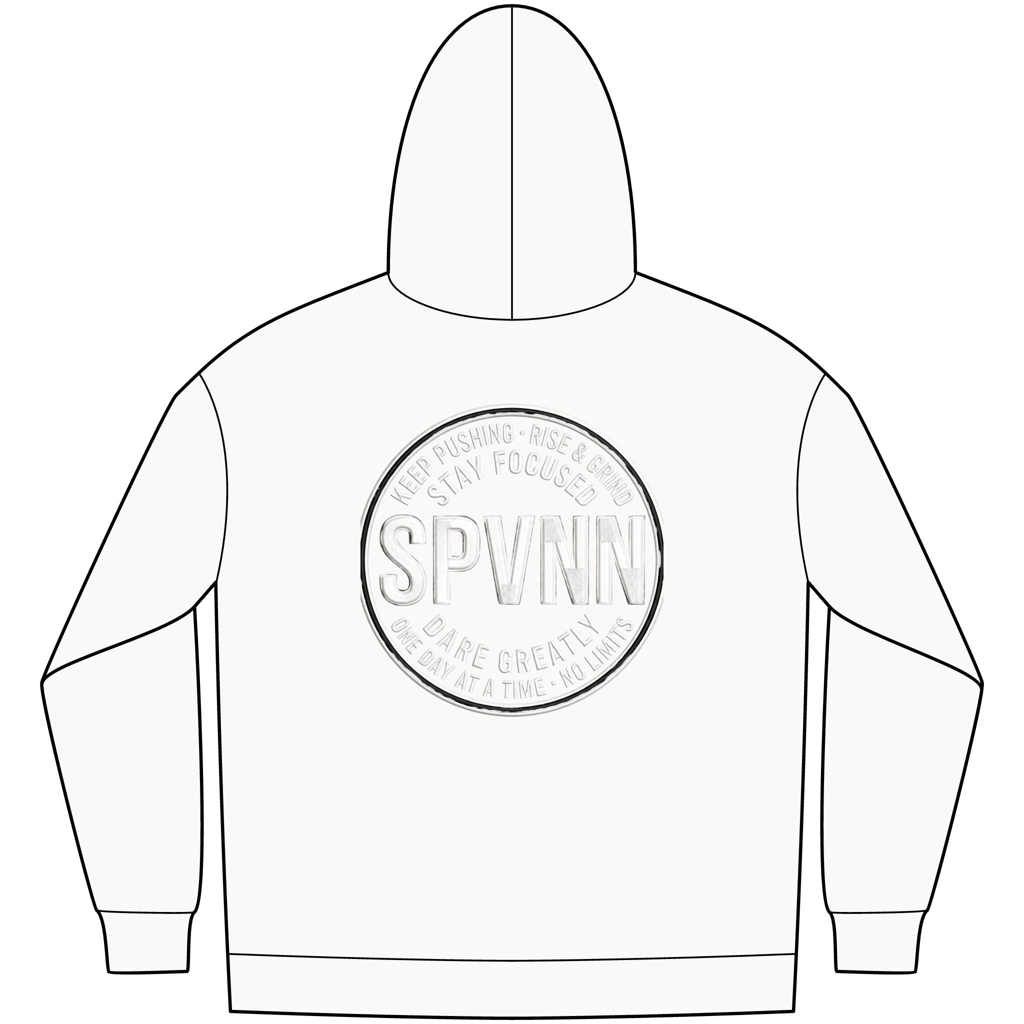 SPVNN Star Logo Hoodie — Men's Fleece Pullover with Back Emblem