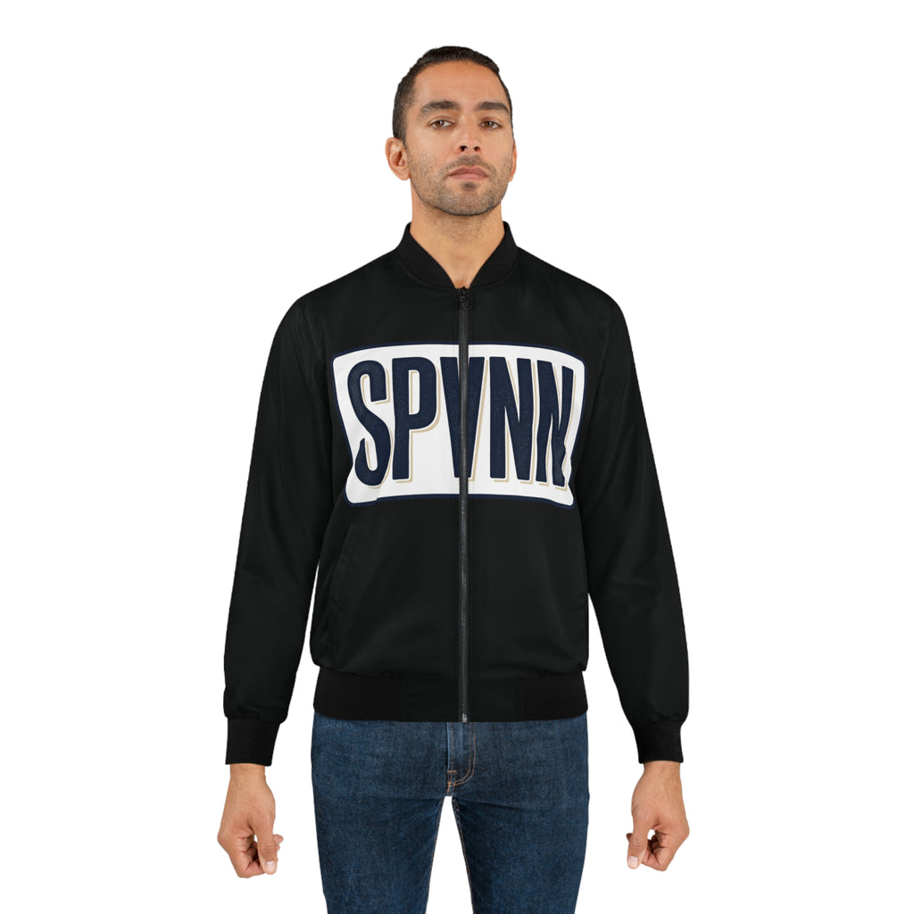 SPVNN Racing Bomber Jacket — Checkered Flag Streetwear Jacket