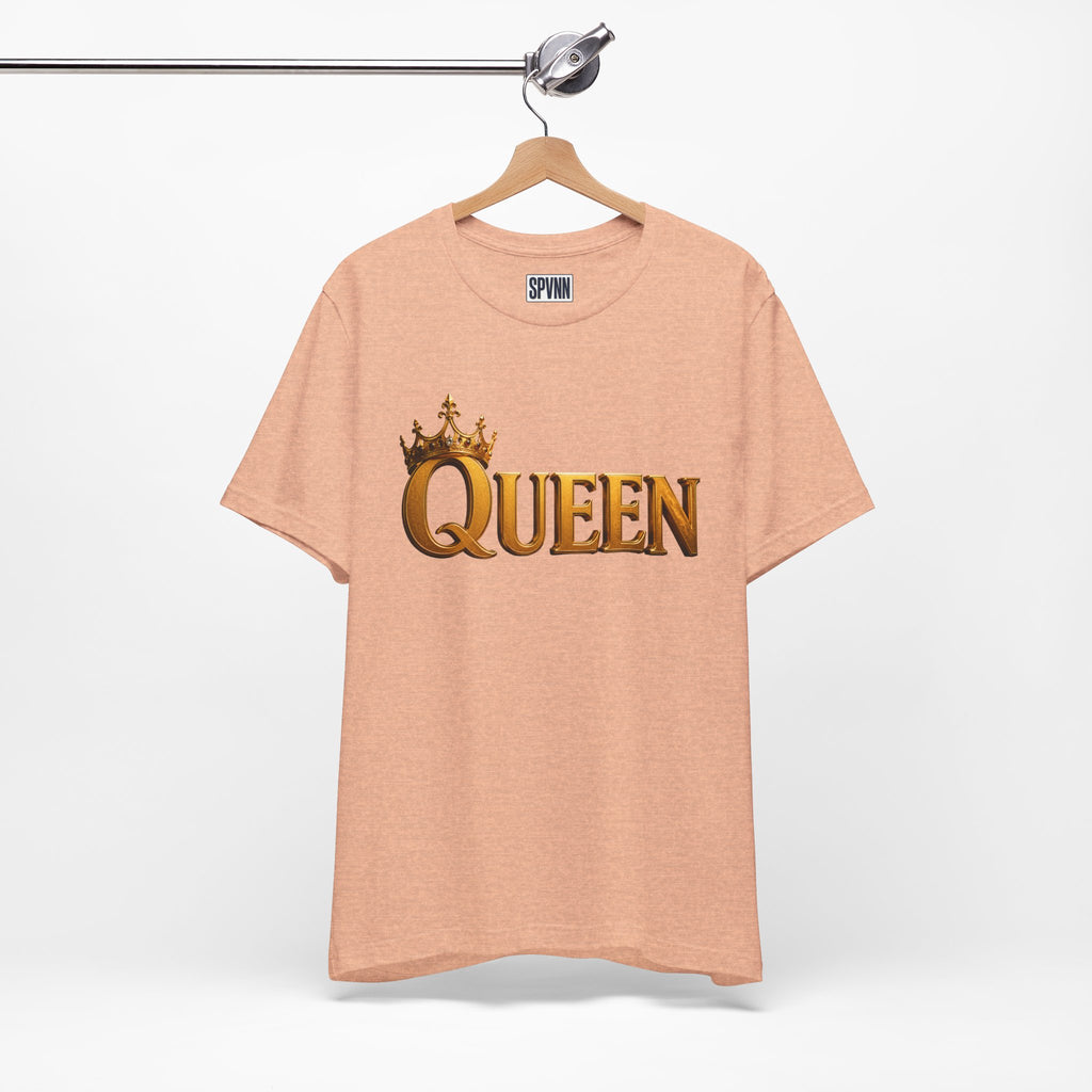 Queen Crown T-Shirt — Gold Royalty Graphic Tee