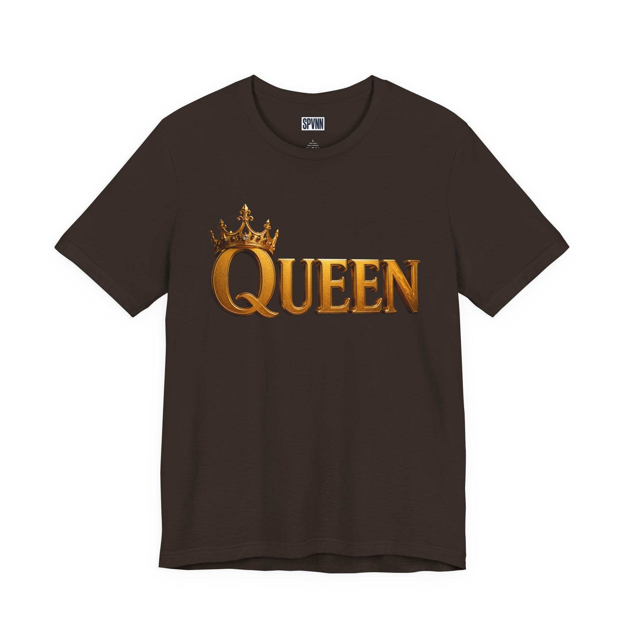 Queen Crown T-Shirt — Gold Royalty Graphic Tee