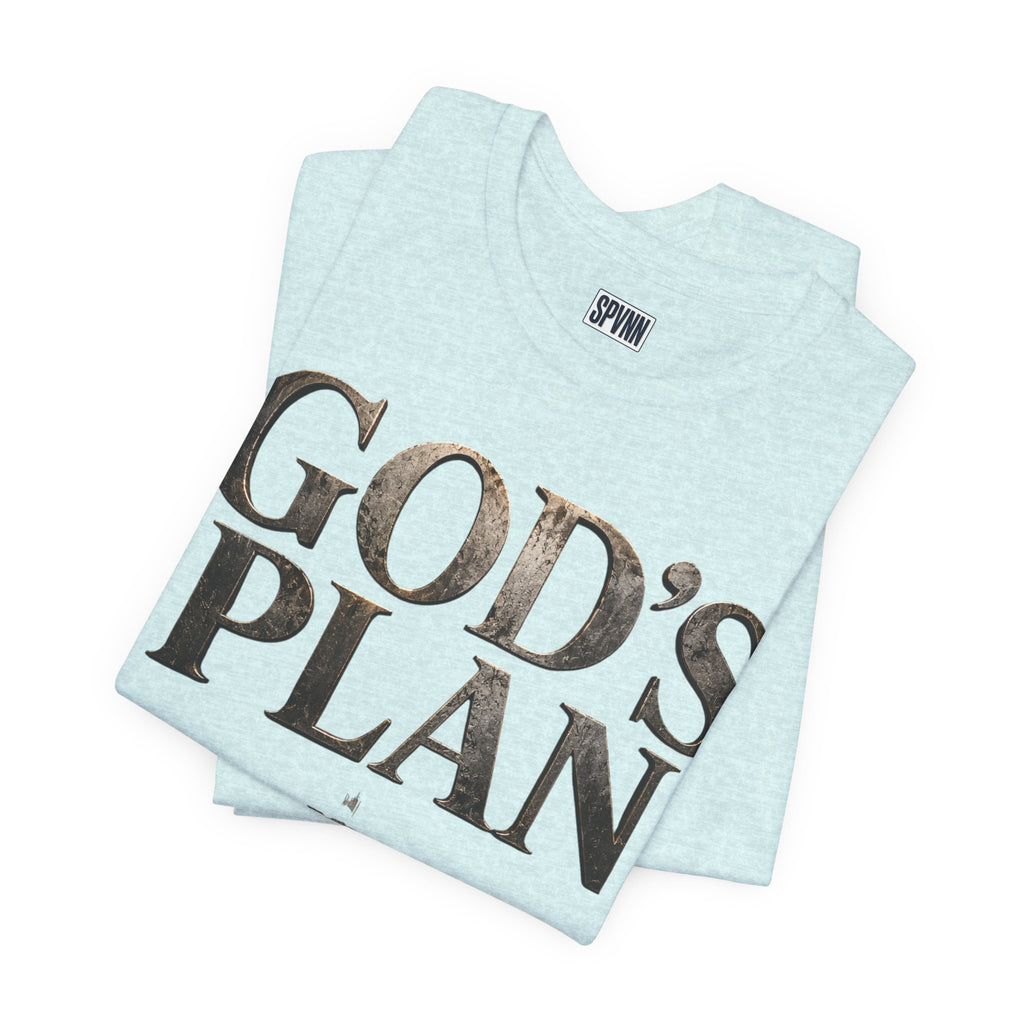 Faith Tee — "God's Plan" Front / "Faith Over Fear" Back Christian Inspirational T-Shirt