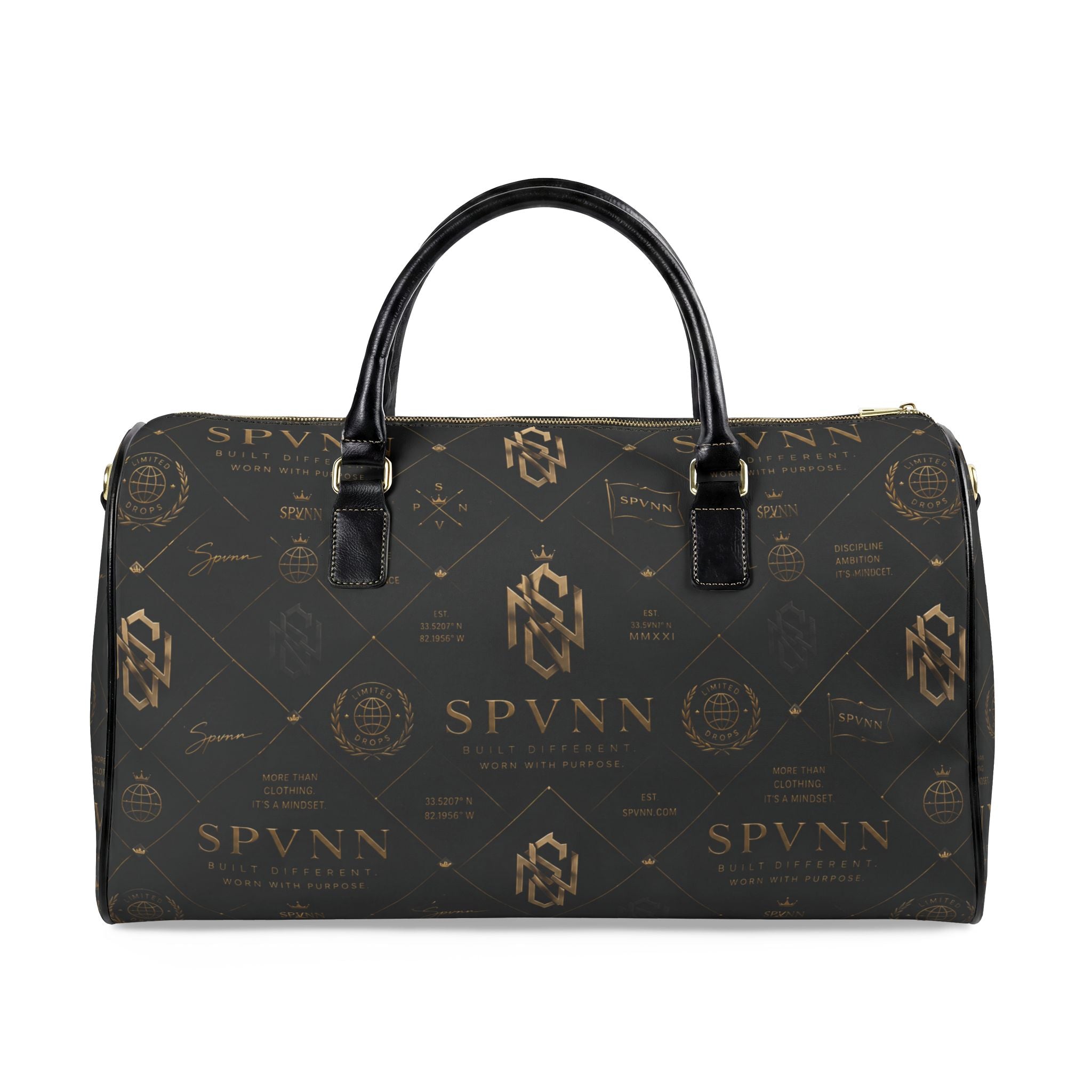 Faux Leather Travel Bag