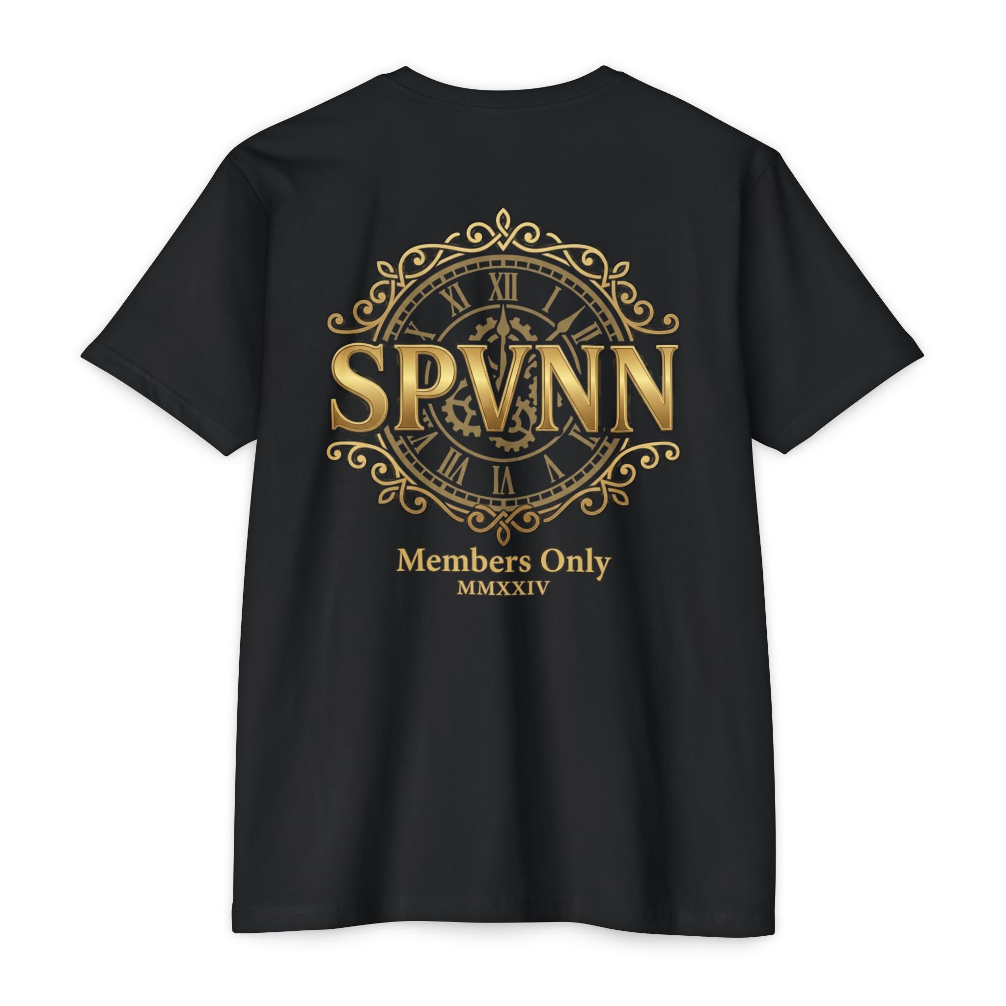 SVVNN Gold Crest T-Shirt — "Members Only" Vintage Clock Logo