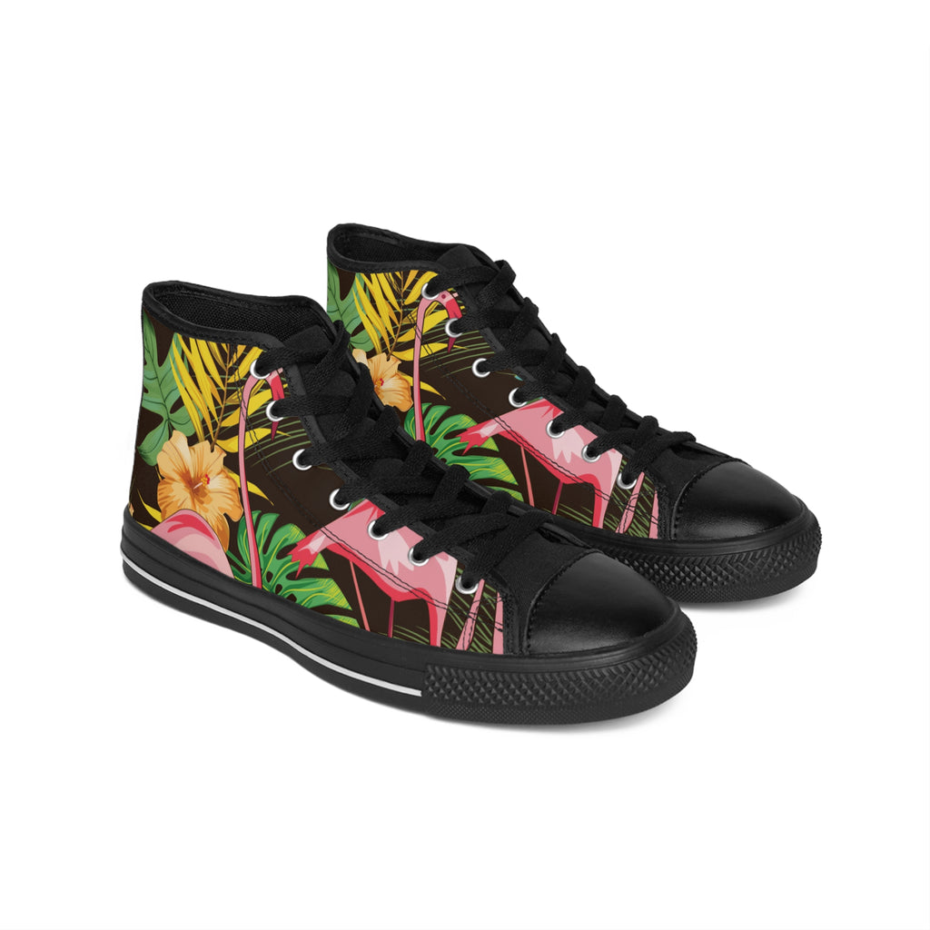 Tropical Flamingo High-Top Sneakers