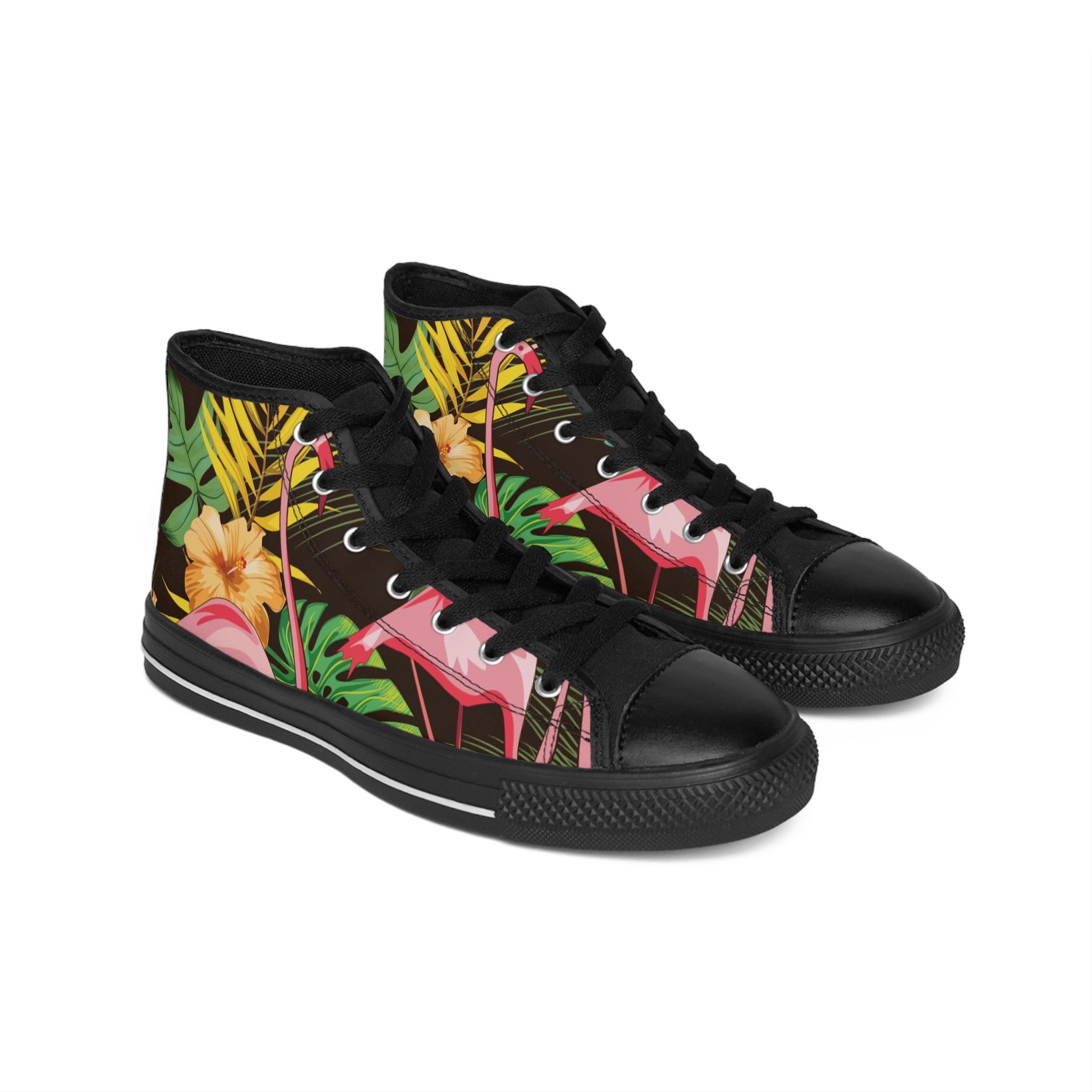 Tropical Flamingo High-Top Sneakers