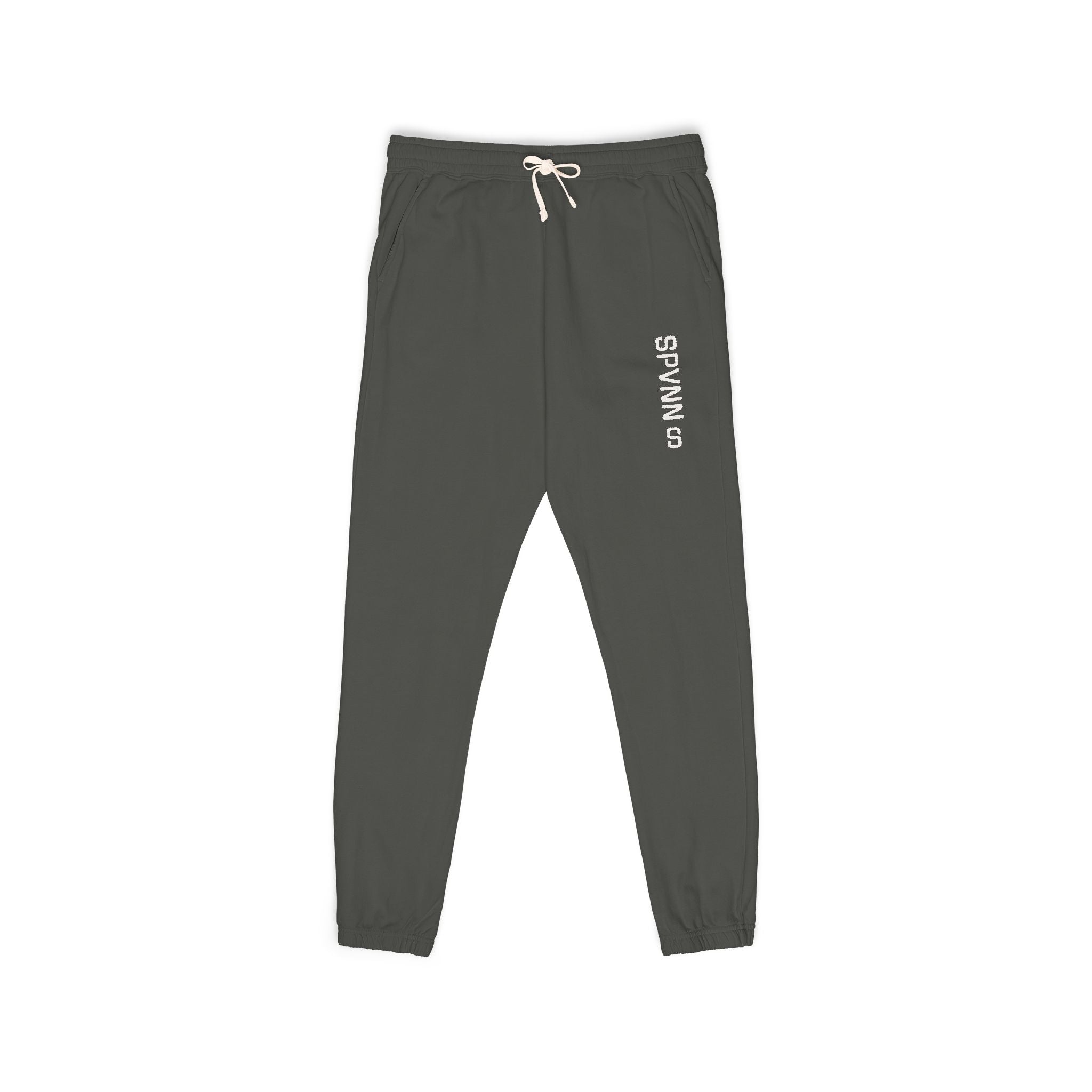 SPVNN Garment-Dyed Fleece Sweatpants — 'Survival of' Side Print