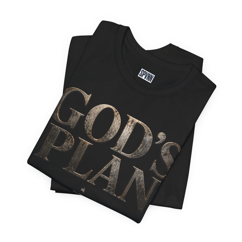 Faith Tee — "God's Plan" Front / "Faith Over Fear" Back Christian Inspirational T-Shirt