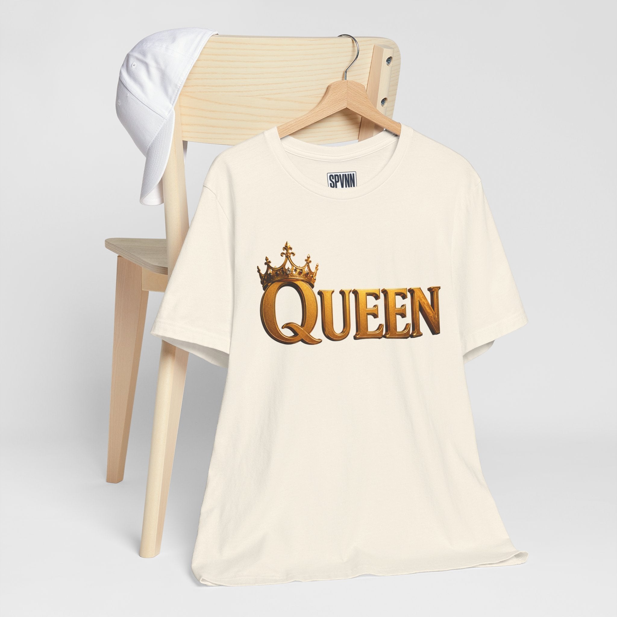 Queen Crown T-Shirt — Gold Royalty Graphic Tee