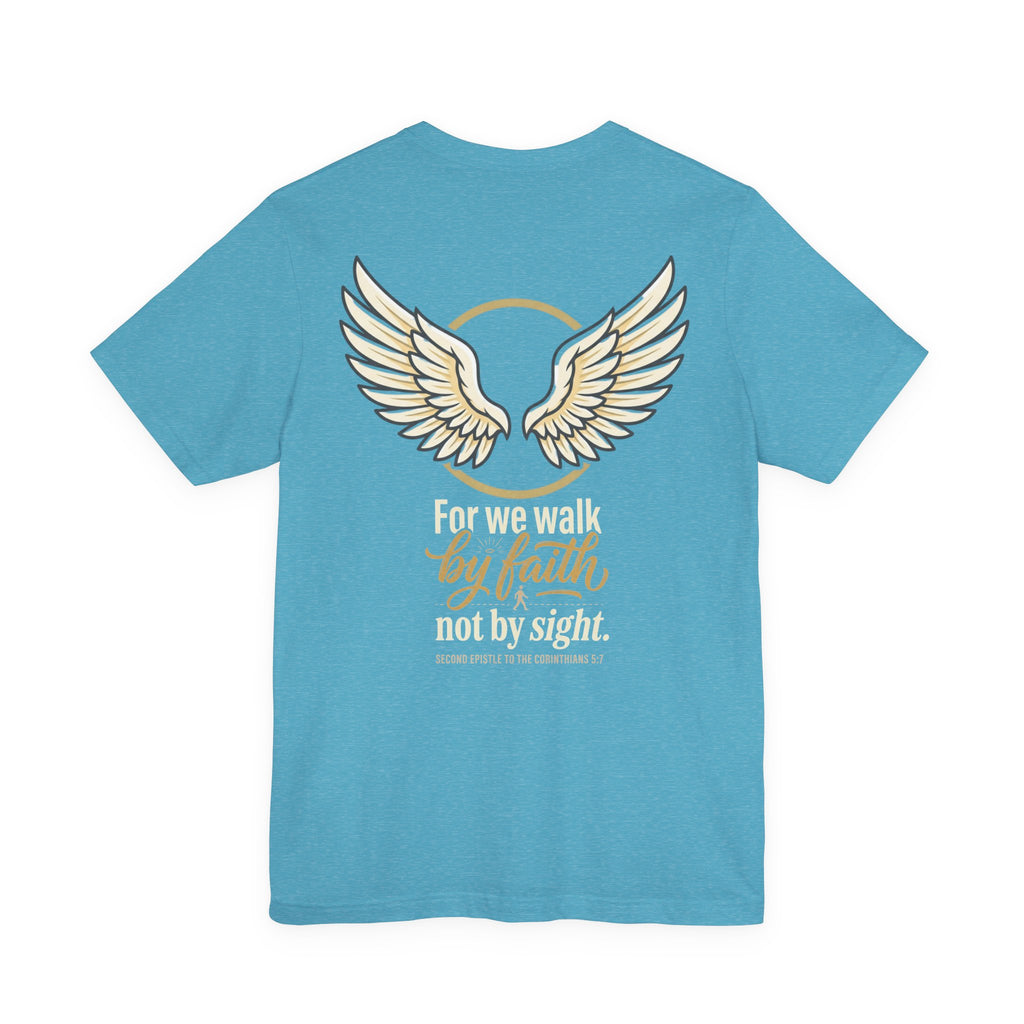 Faith Over Fear Tee — Angel Wings Christian Graphic T-Shirt