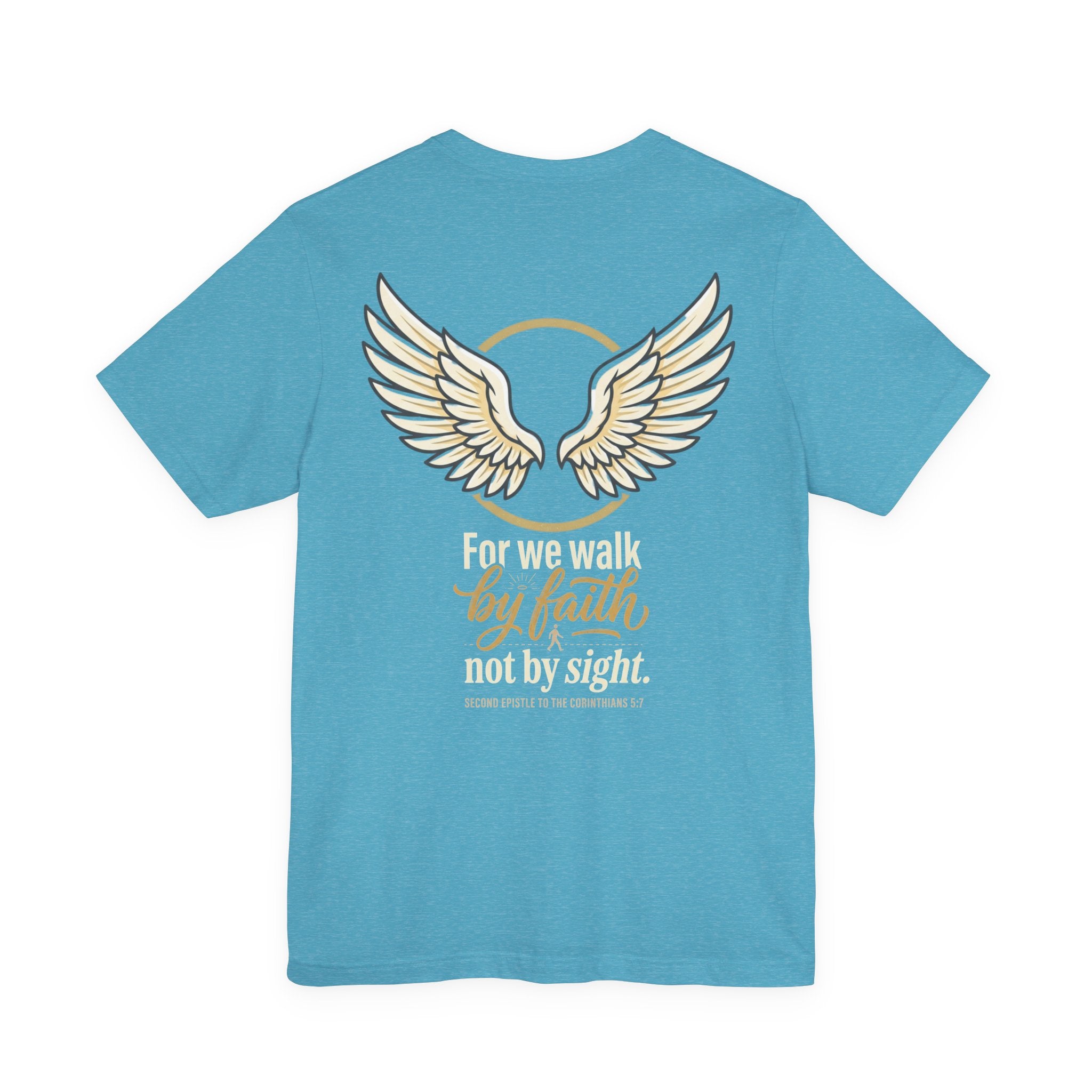 Faith Over Fear Tee — Angel Wings Christian Graphic T-Shirt
