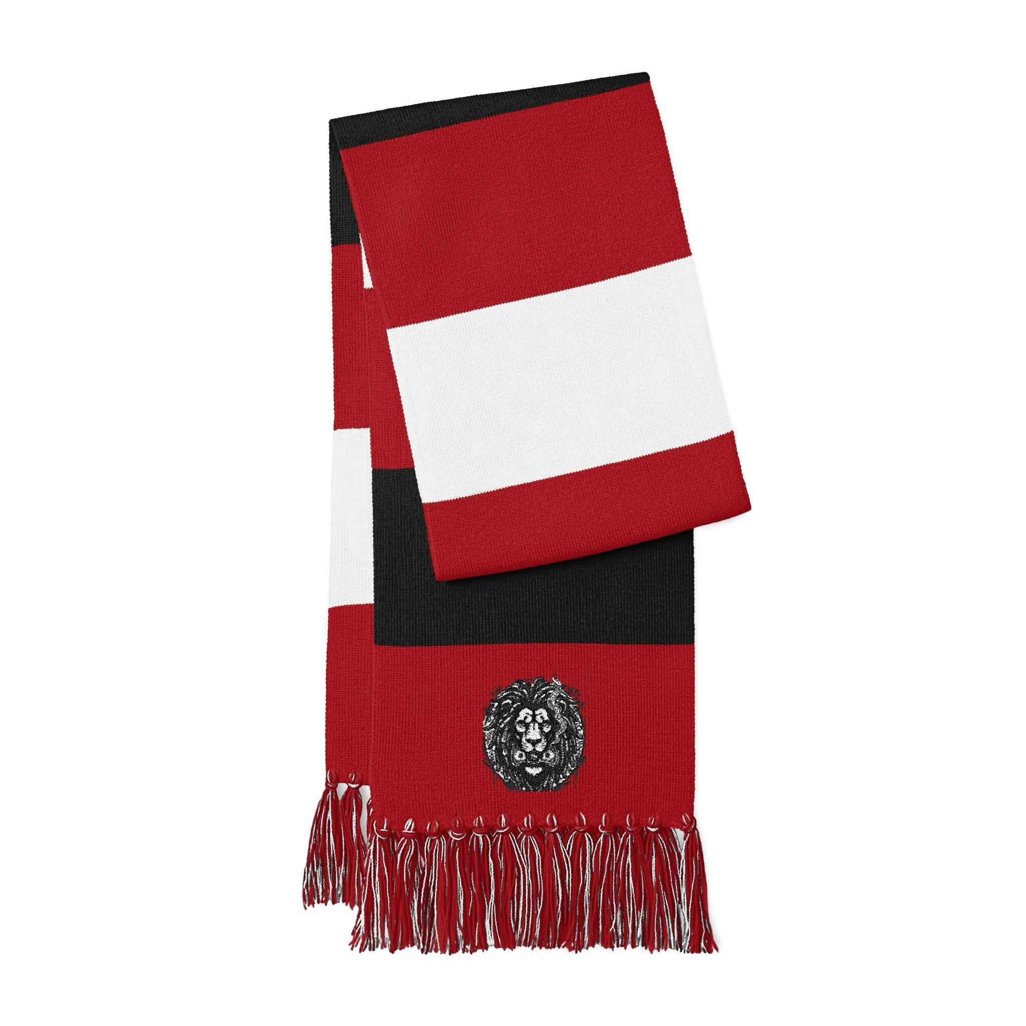 SPVNN Embroidered Spectator Scarf — Striped Crest Patch Supporter Scarf