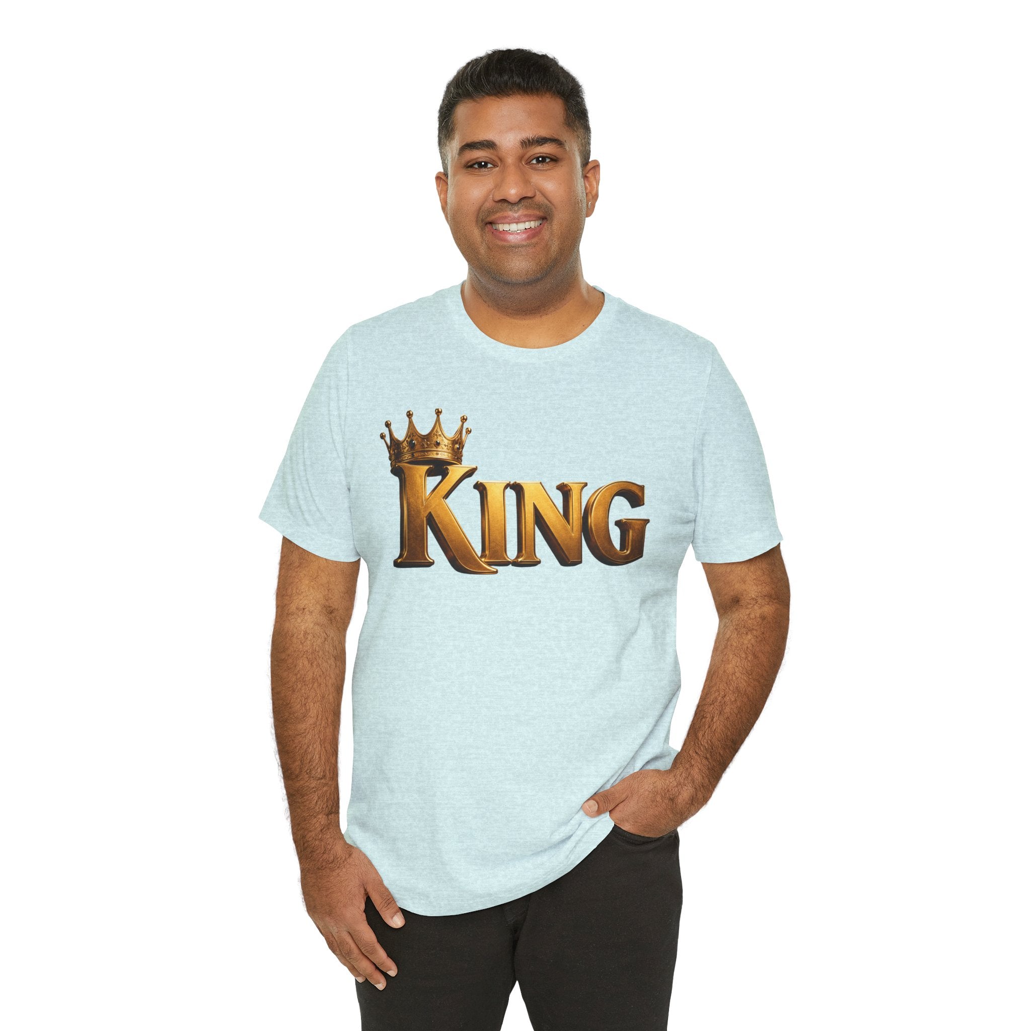 King Graphic Tee — Gold Crown Shirt for Men & Fathers