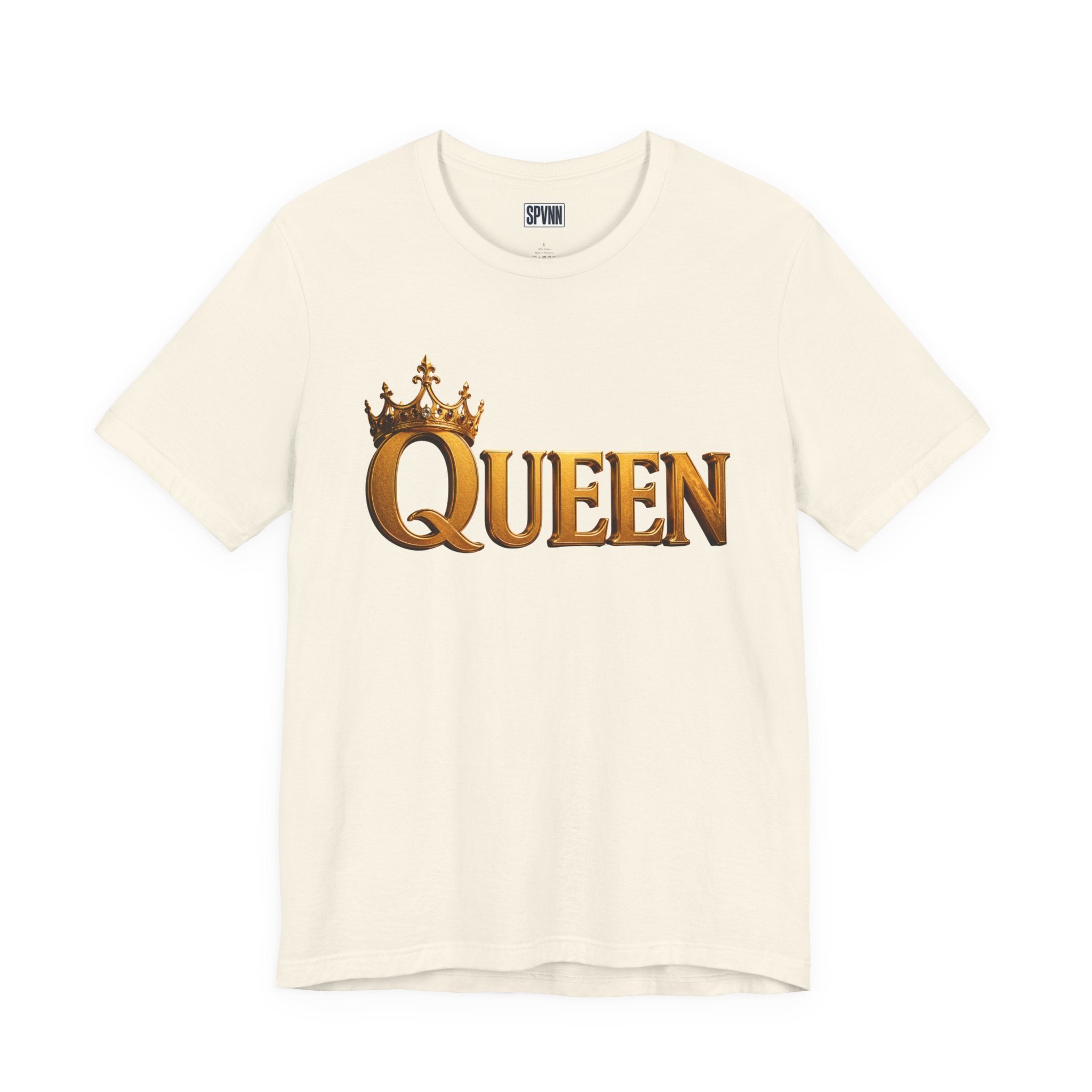 Queen Crown T-Shirt — Gold Royalty Graphic Tee