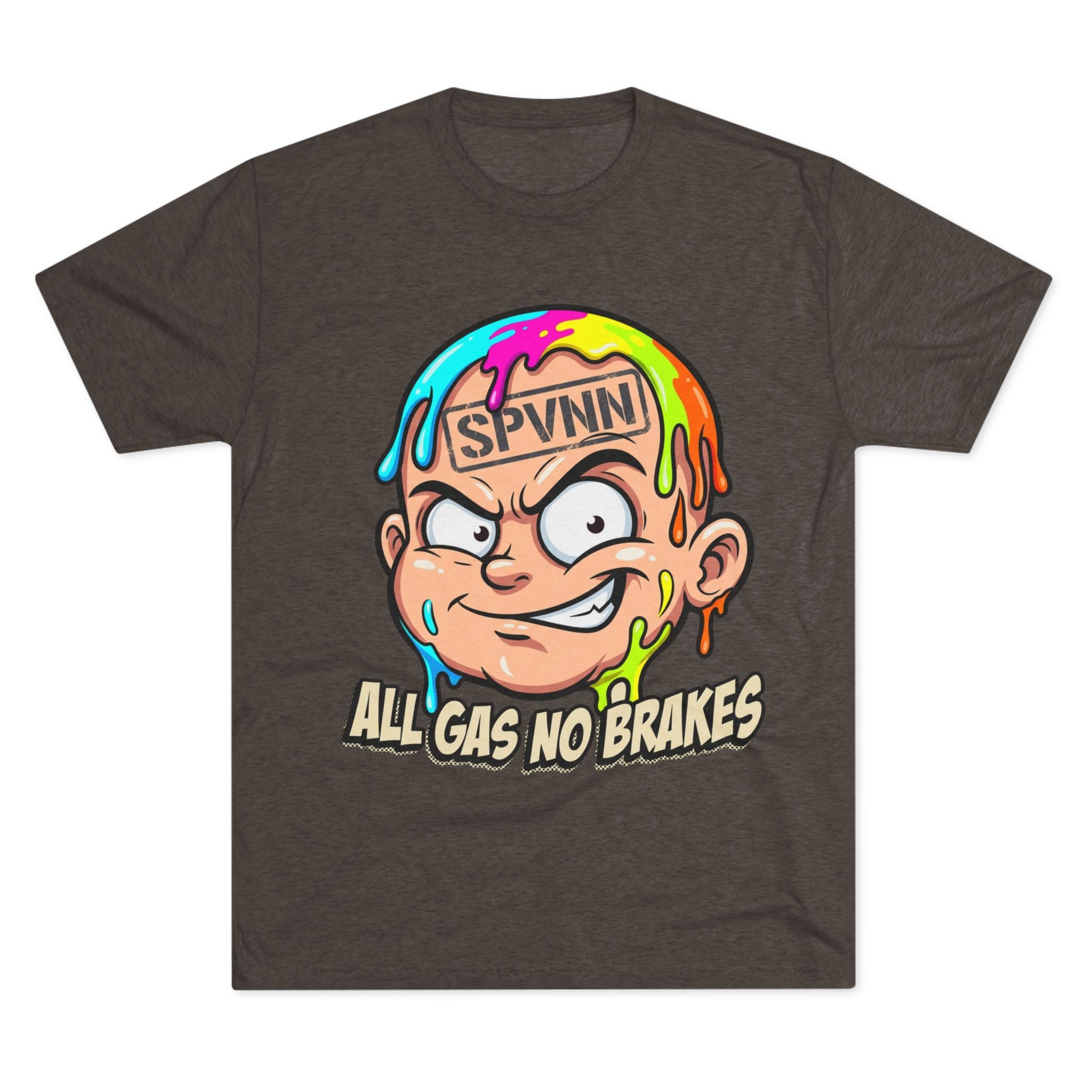All Gas No Brakes Colorful Drip Graphic Tee