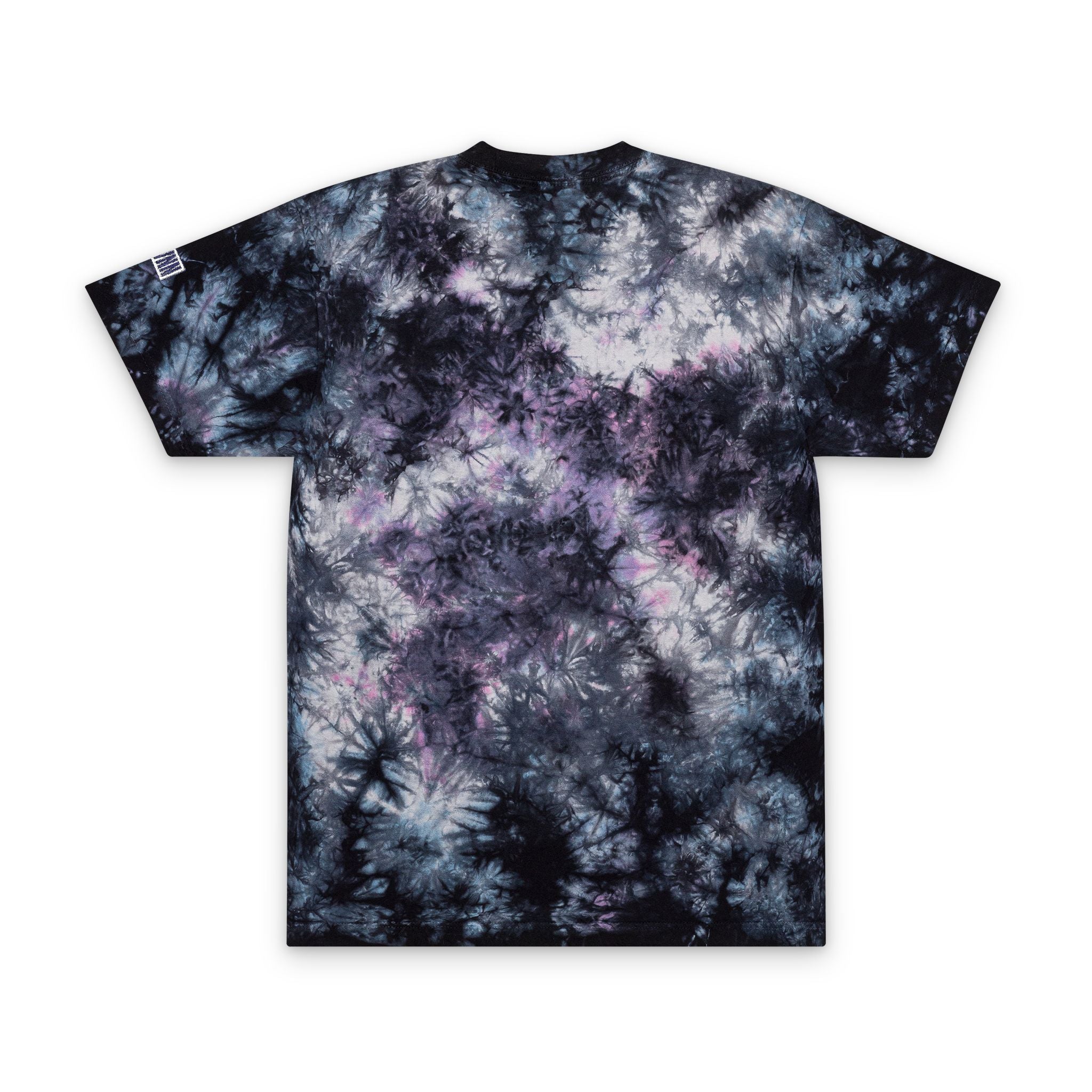 Tie-Dye Spiral Oversized T-Shirt — Rainbow Embroidered Chest Logo