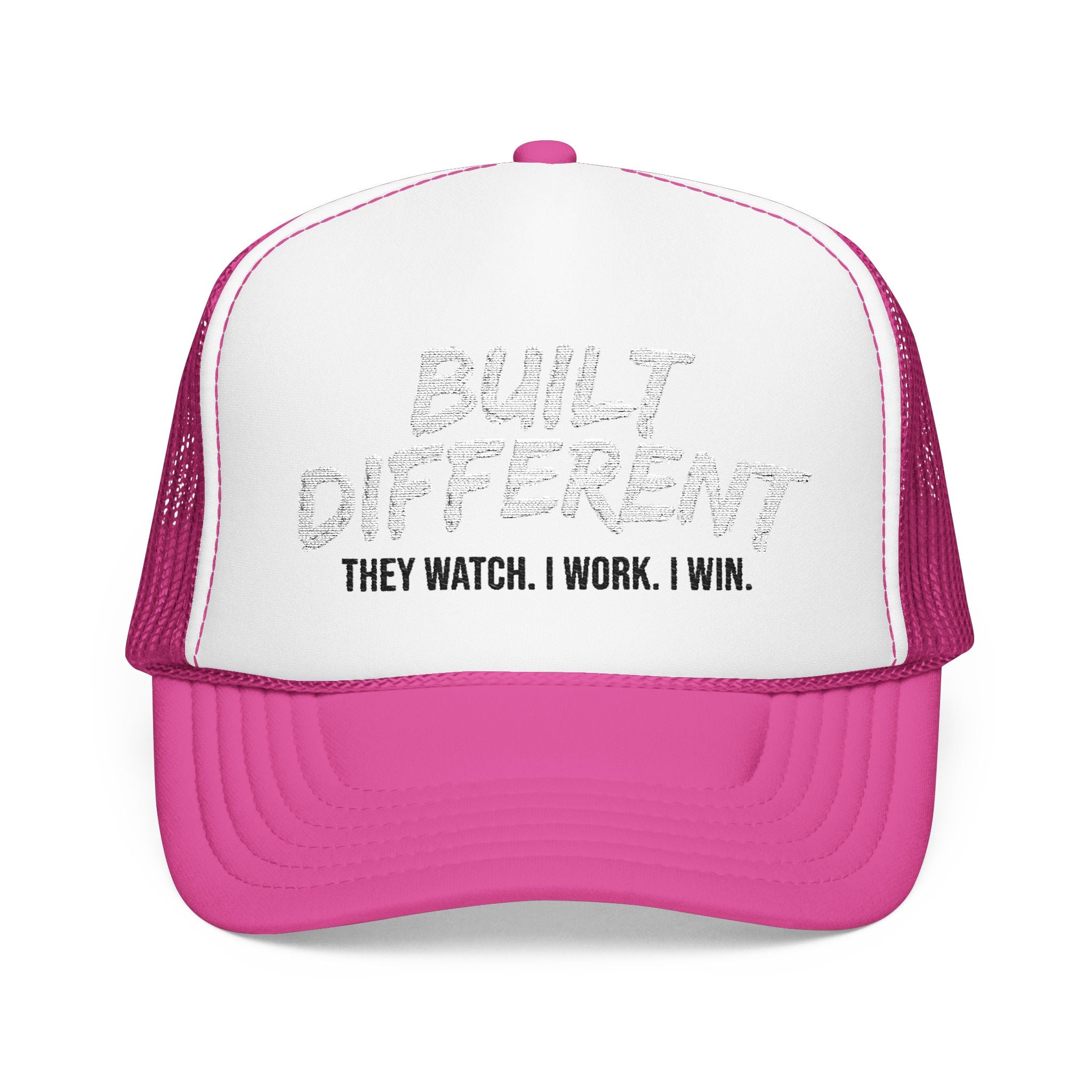 Trucker Hat — "Built Different" Foam Mesh Cap