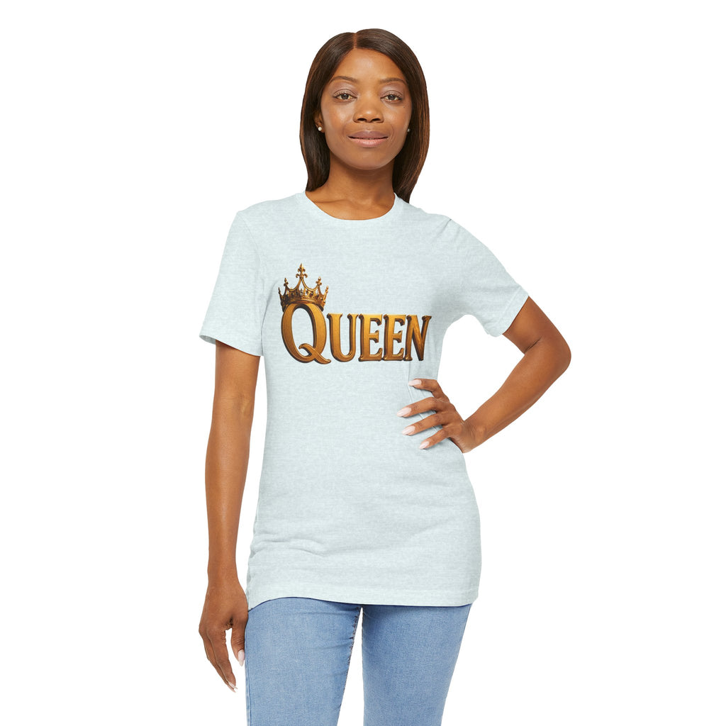Queen Crown T-Shirt — Gold Royalty Graphic Tee