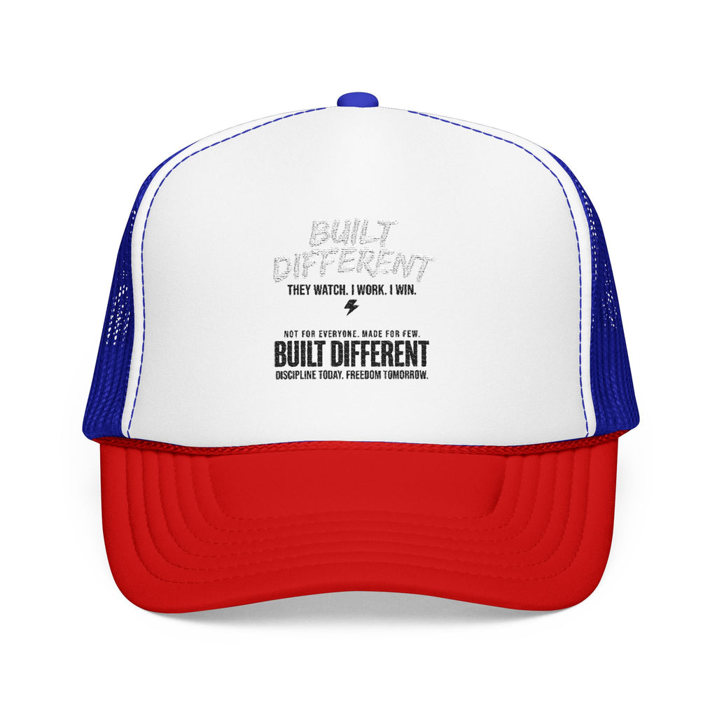 Trucker Hat — "Built Different" Foam Mesh Cap