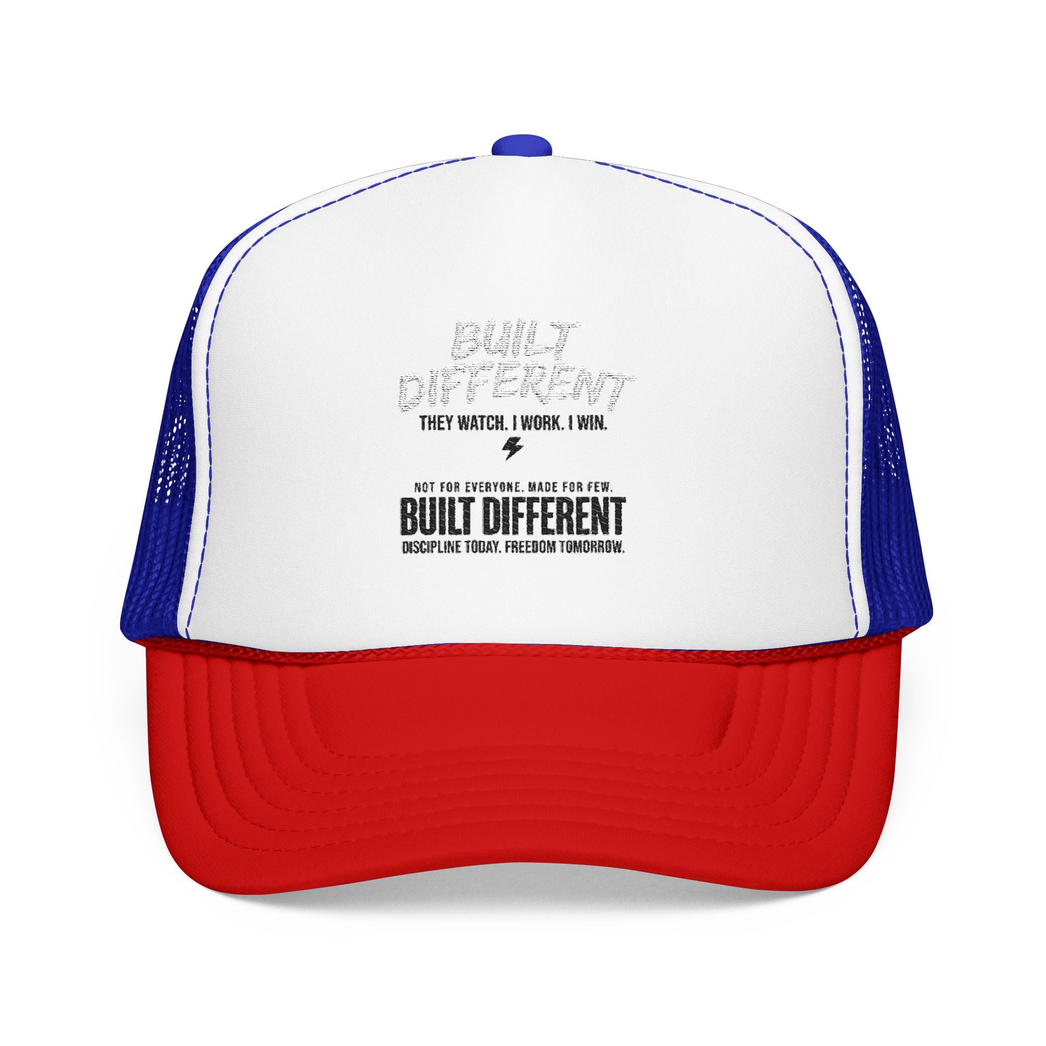 Trucker Hat — "Built Different" Foam Mesh Cap