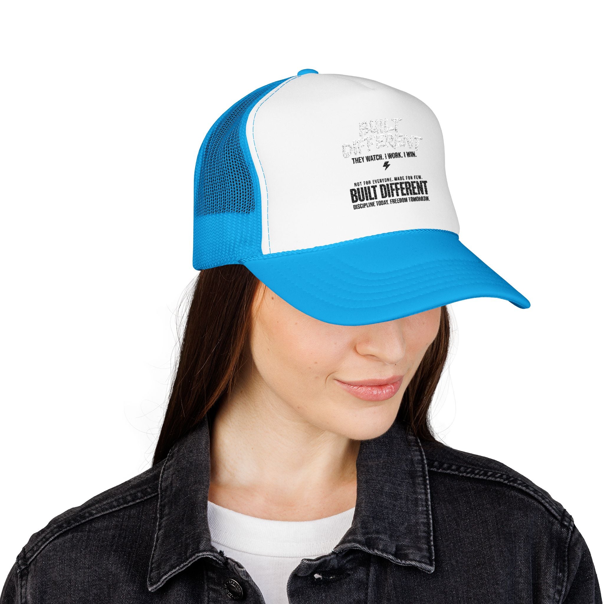 Trucker Hat — "Built Different" Foam Mesh Cap