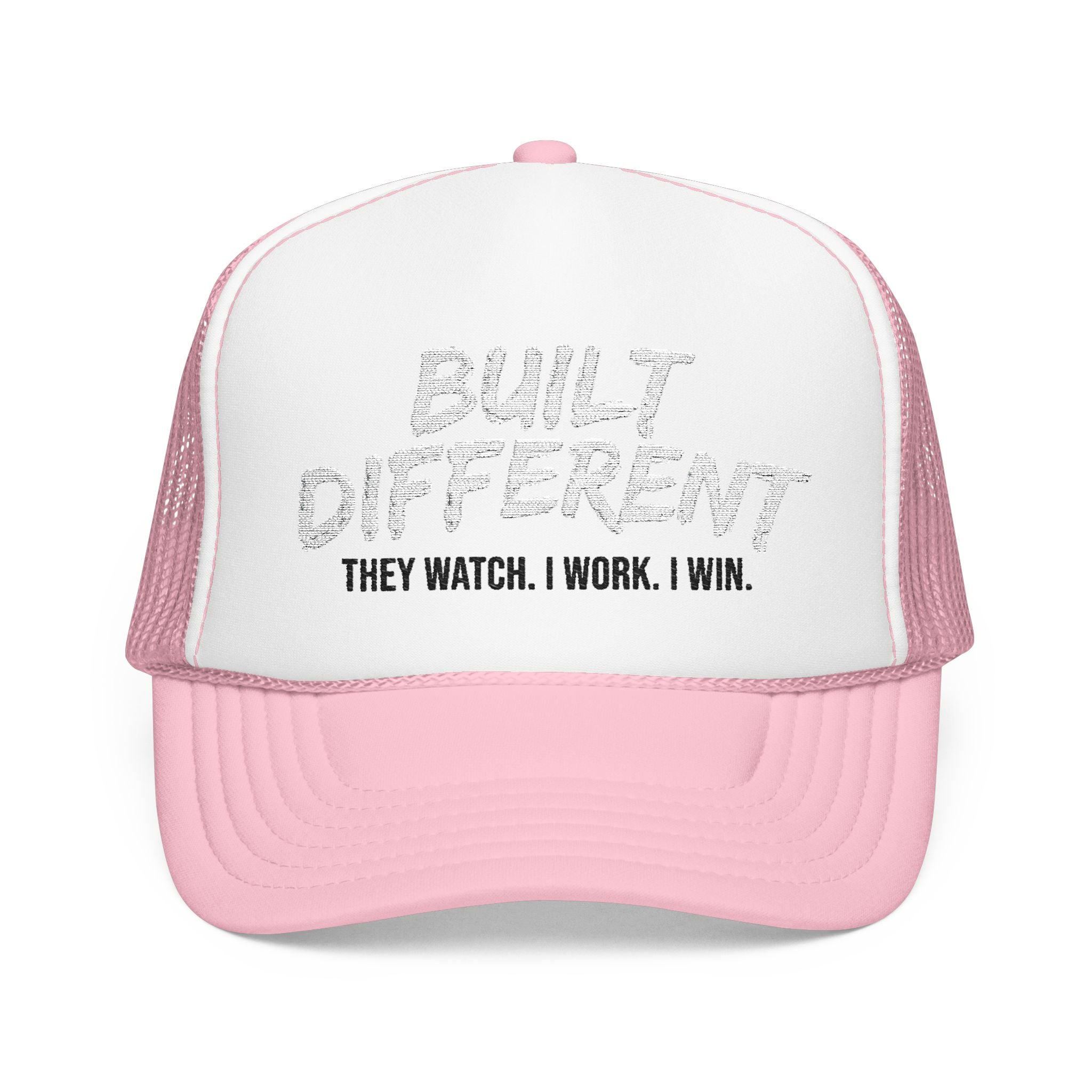 Trucker Hat — "Built Different" Foam Mesh Cap