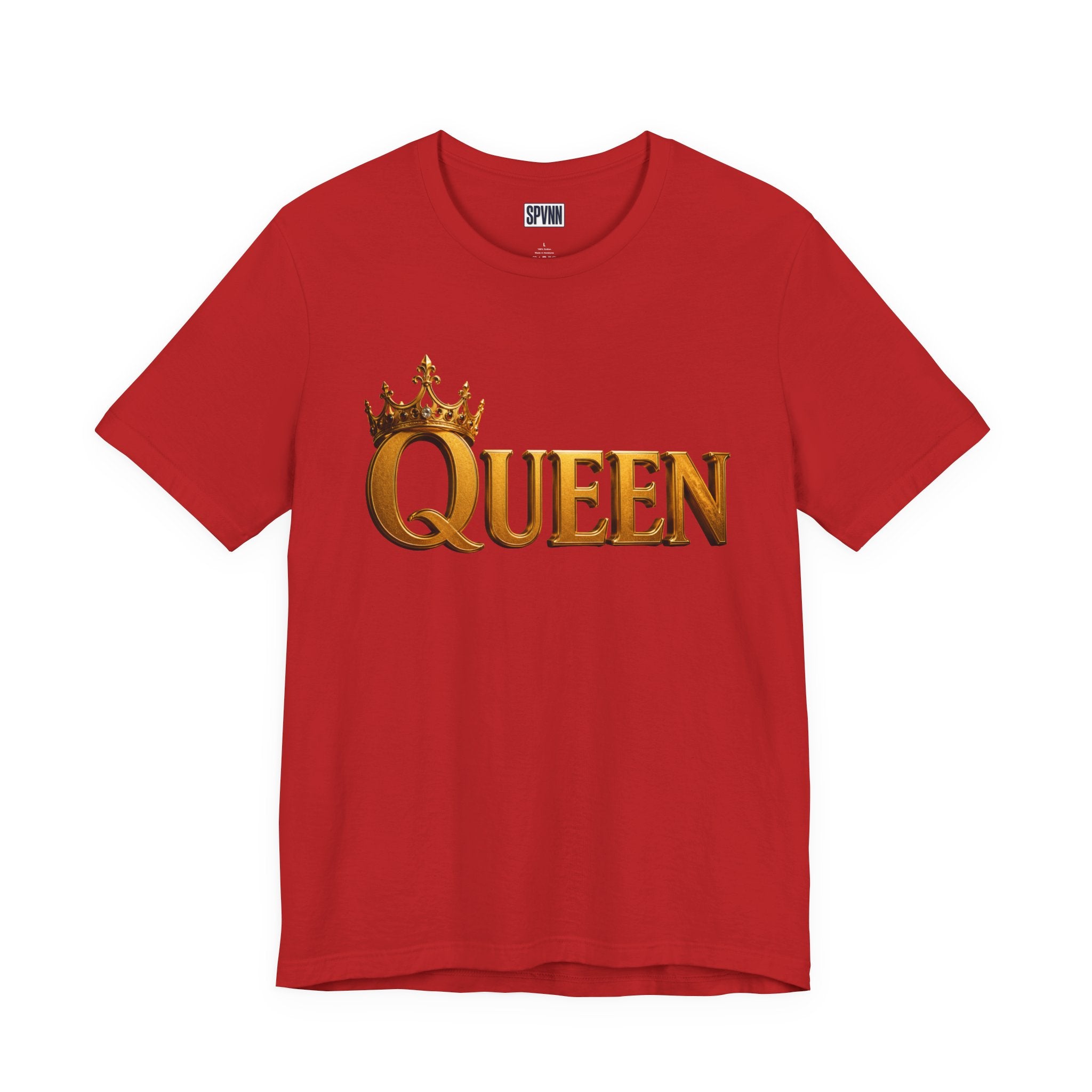 Queen Crown T-Shirt — Gold Royalty Graphic Tee