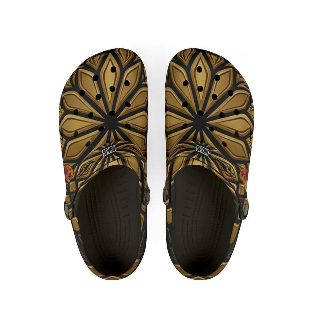 SPVNN Gold Mandala Clog — Comfortable EVA Foam Slip-On Shoes